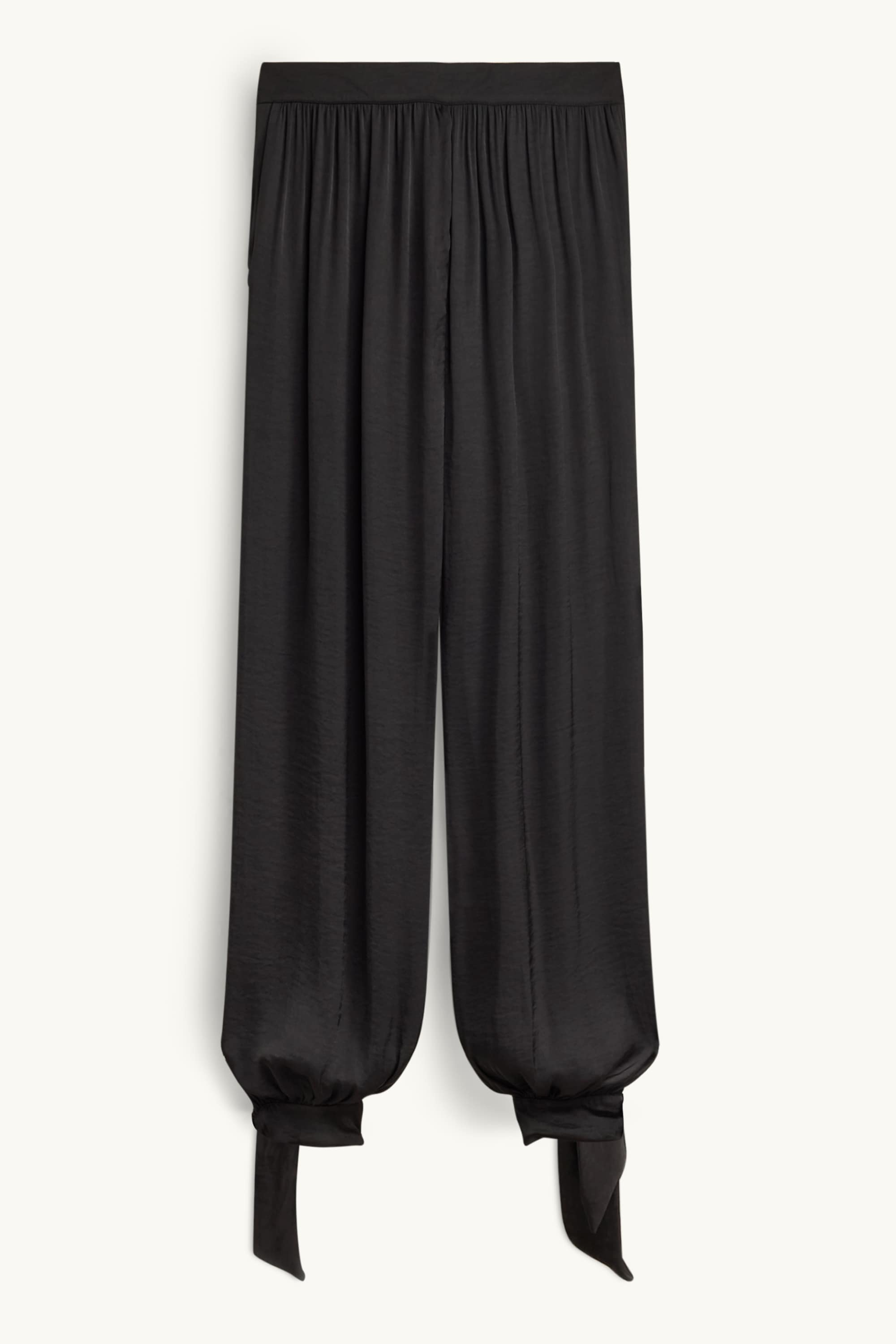 Harem trousers - mid-rise waist - balloon leg black