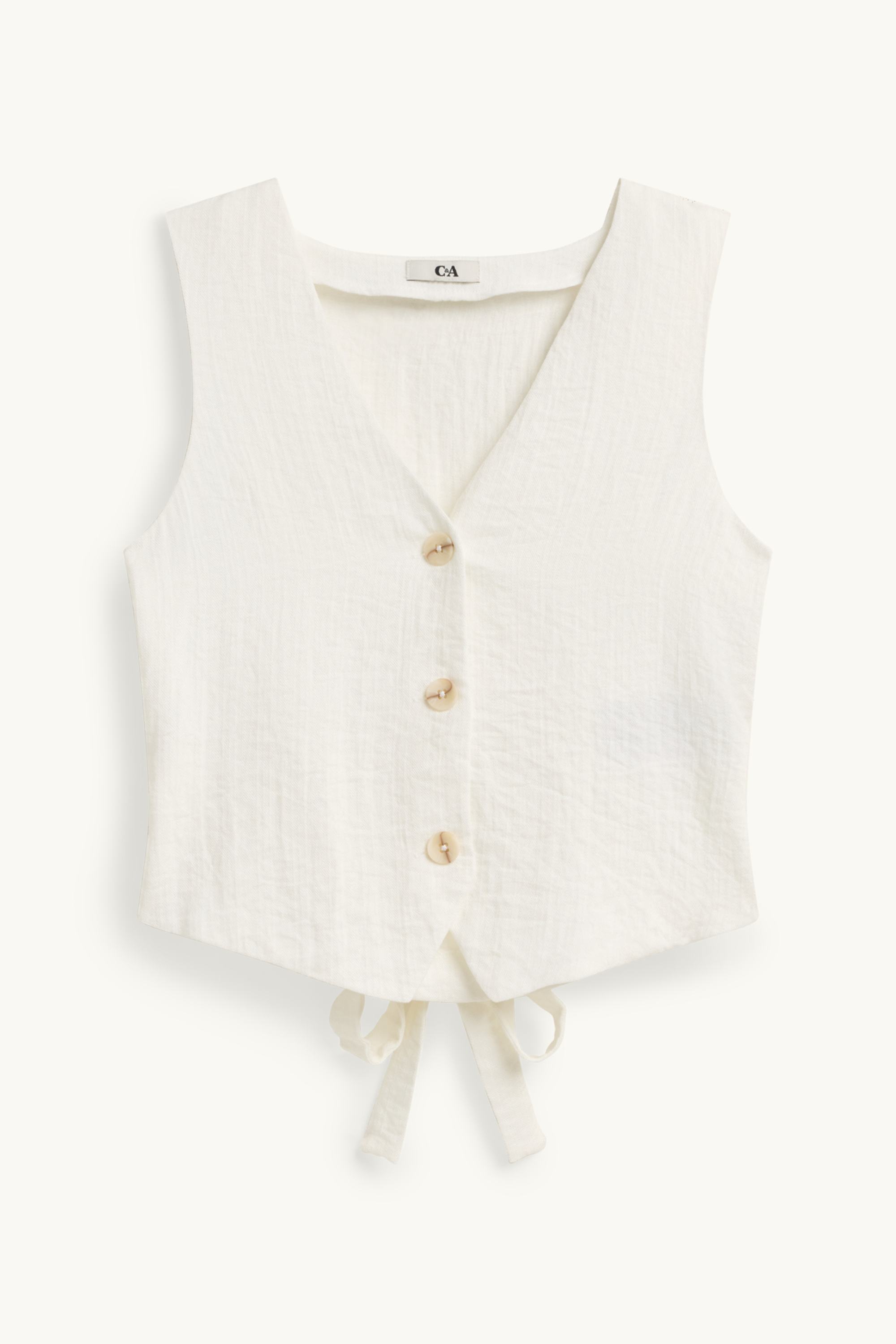 Cropped blouse top white