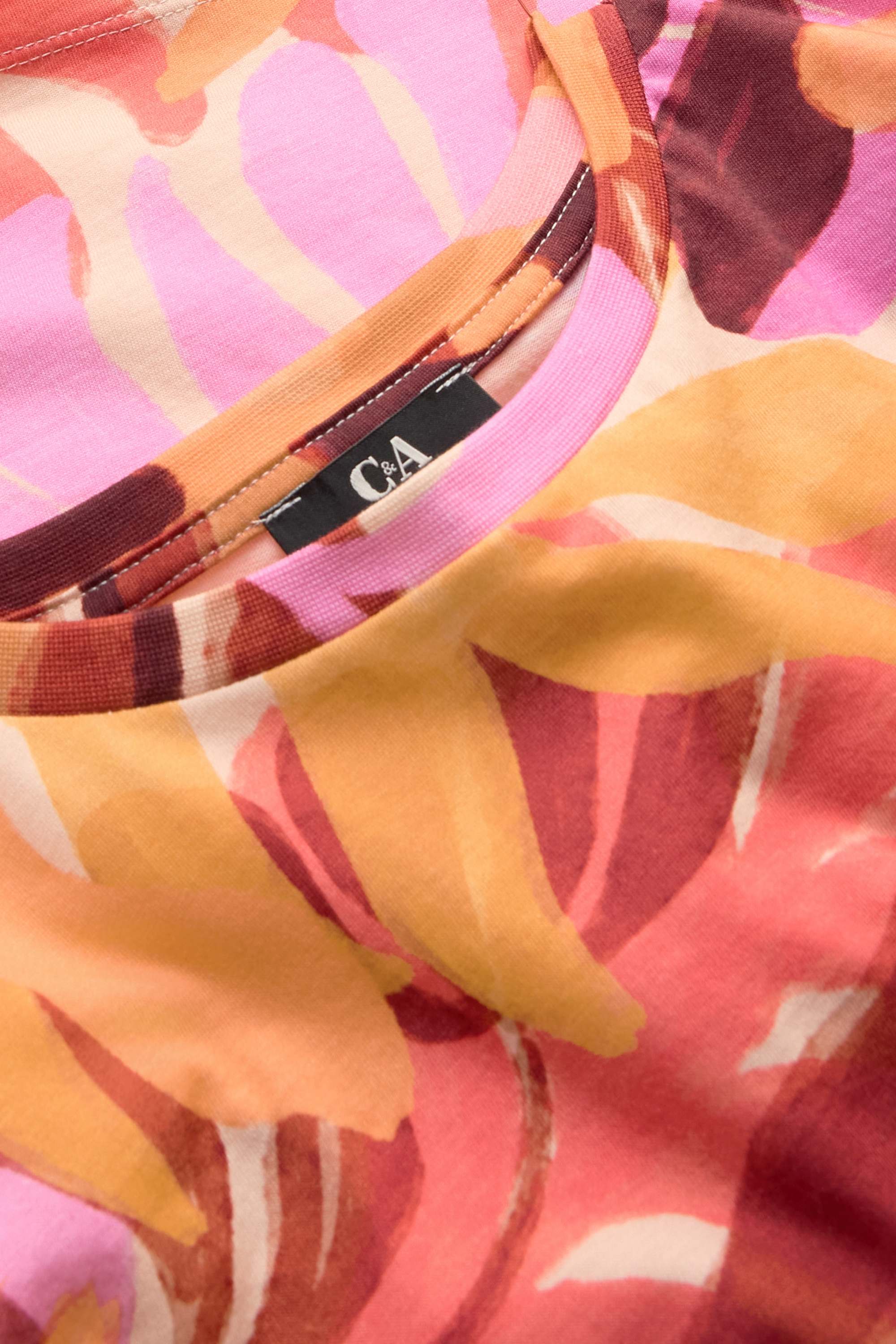 T-shirt - regular fit - floral rose / orange