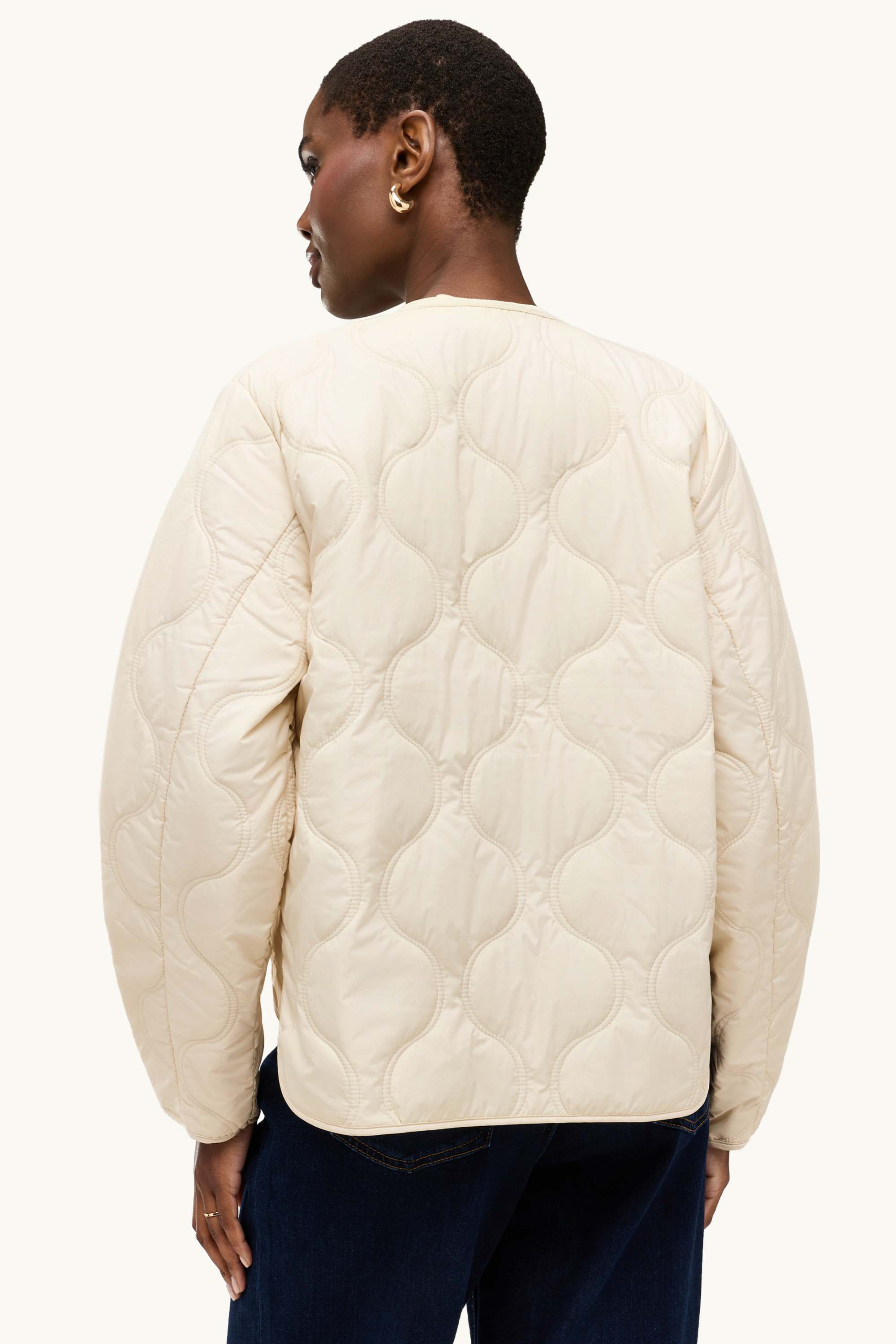Quilted jacket white