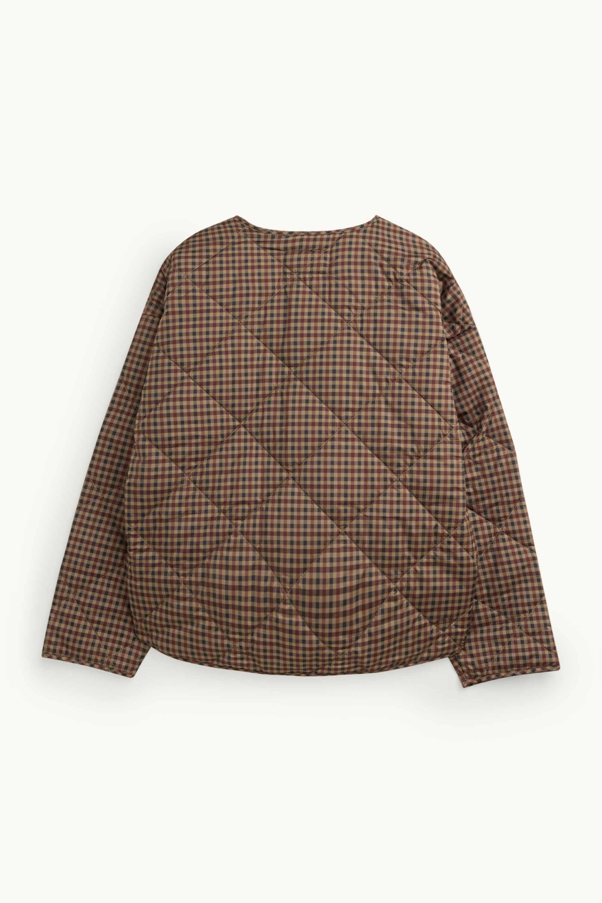 Quilted jacket - check brown