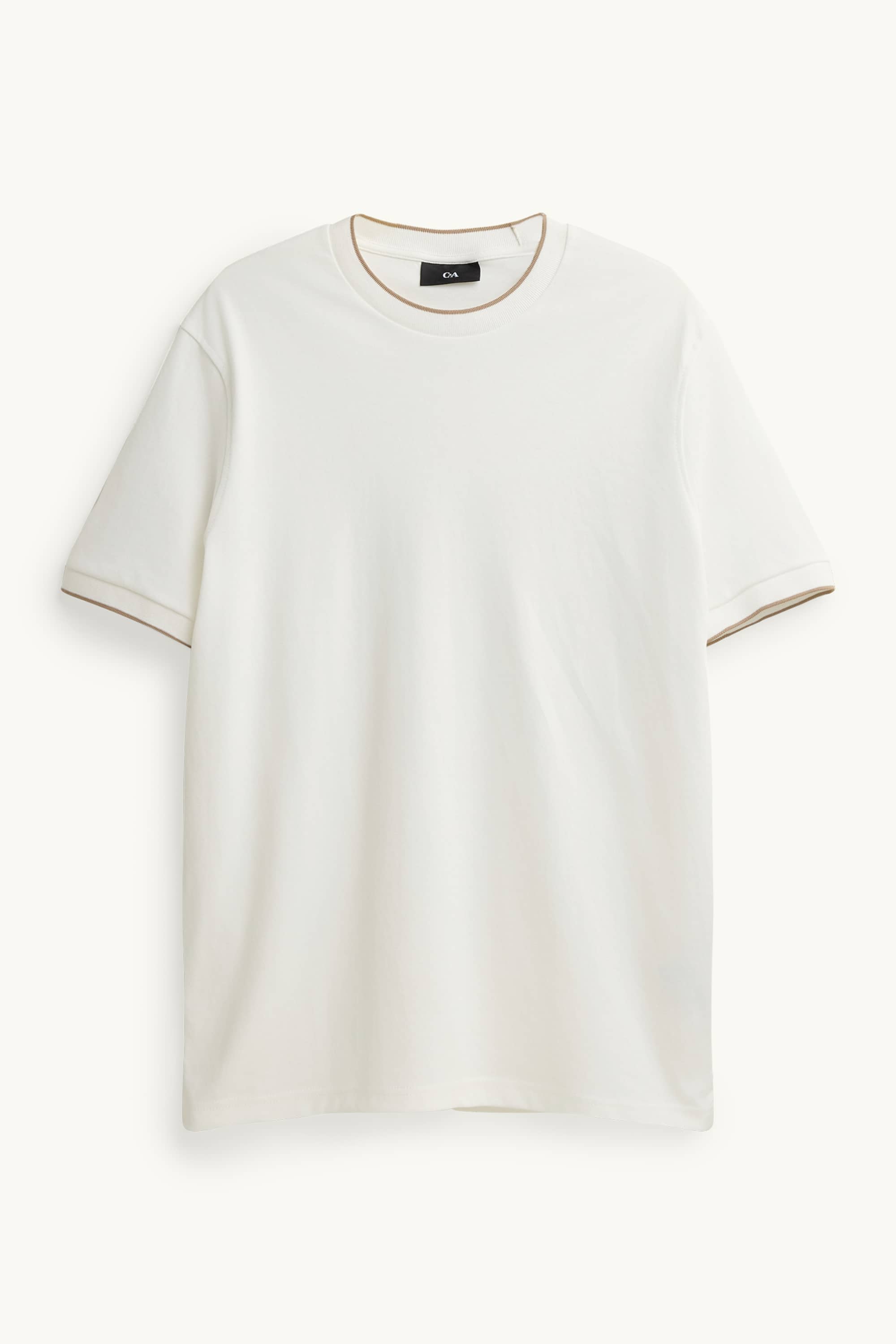T-shirt - regular fit creme