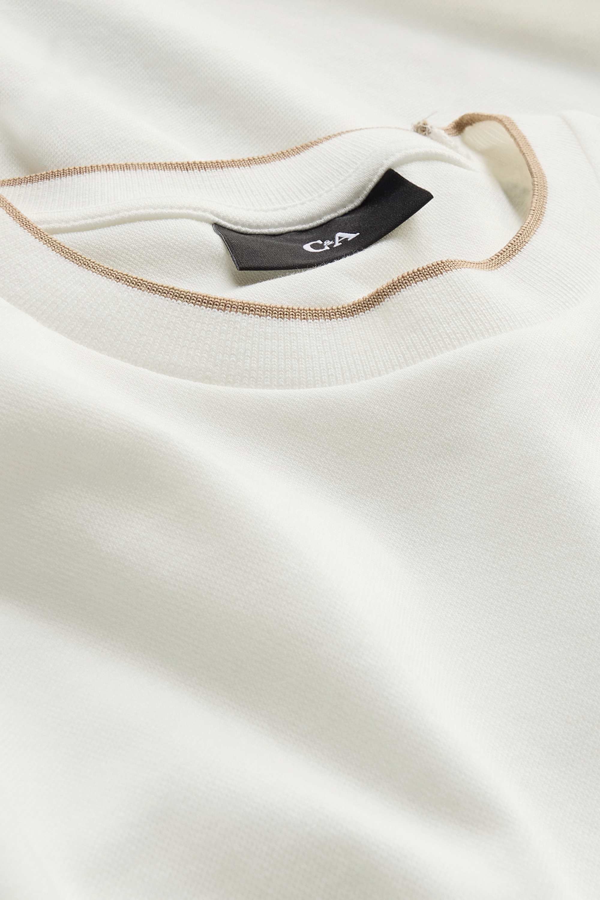 T-shirt - regular fit creme