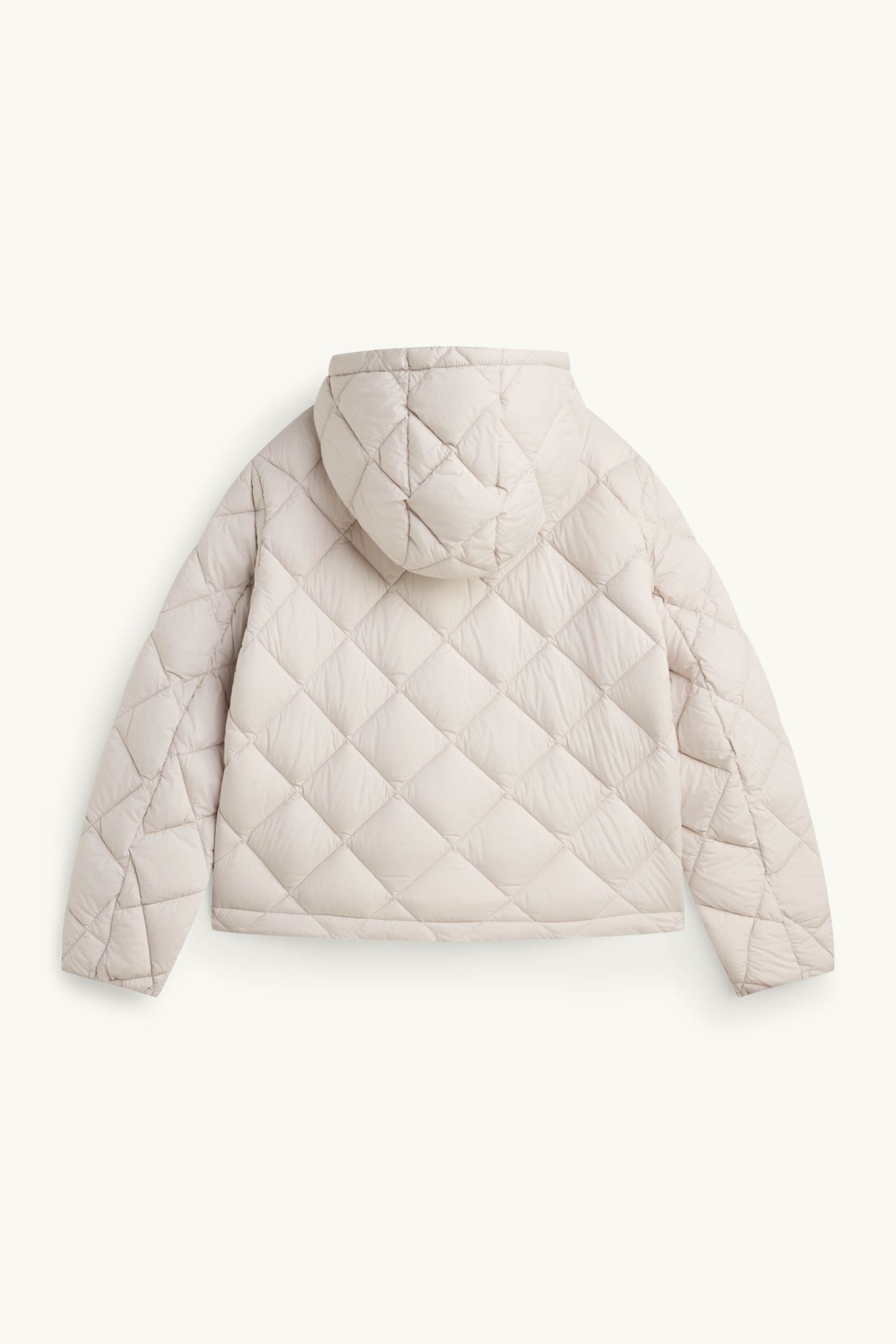 Quilted jacket with hood - water-repellent cremewhite