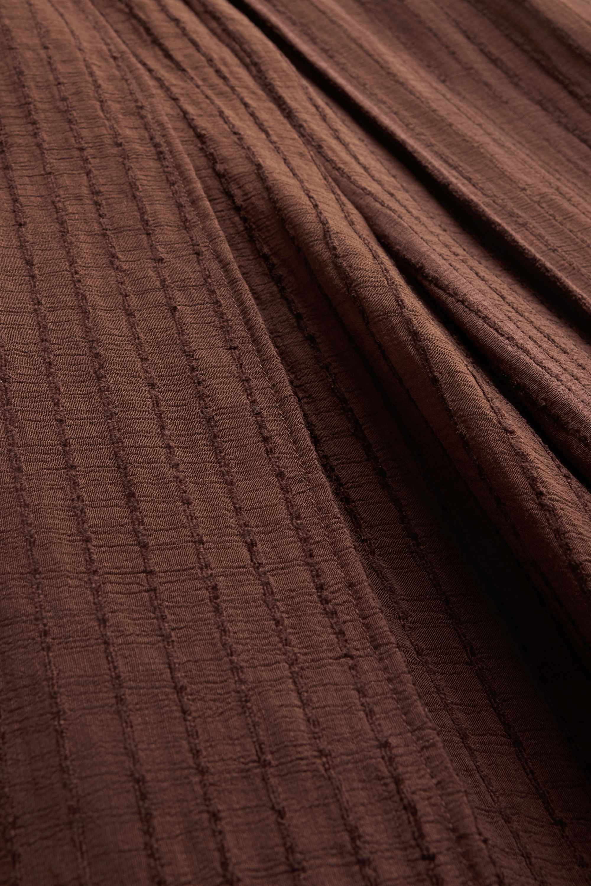 Cloth trousers - high waist - palazzo - striped brown