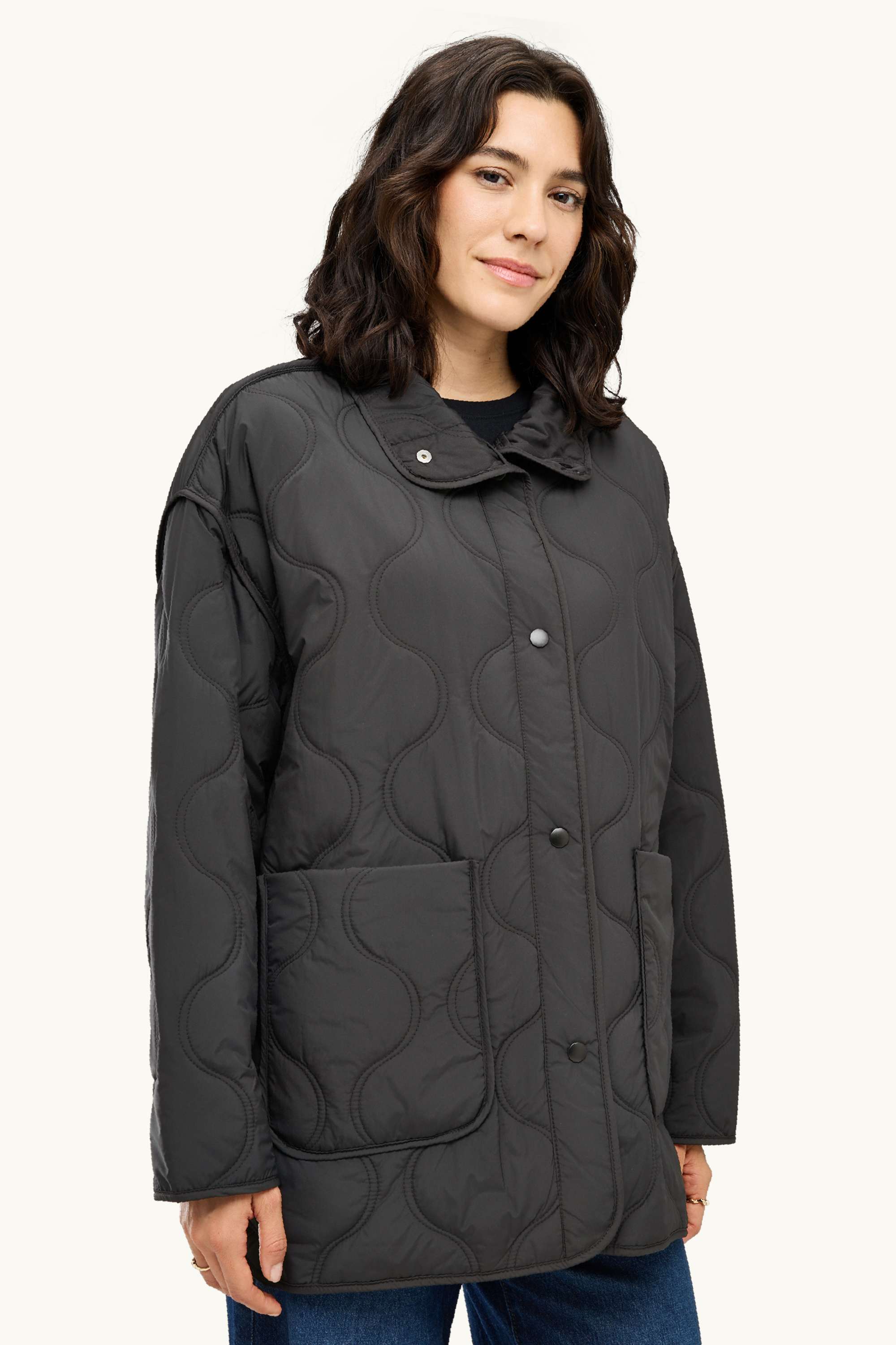 Quilted jacket black