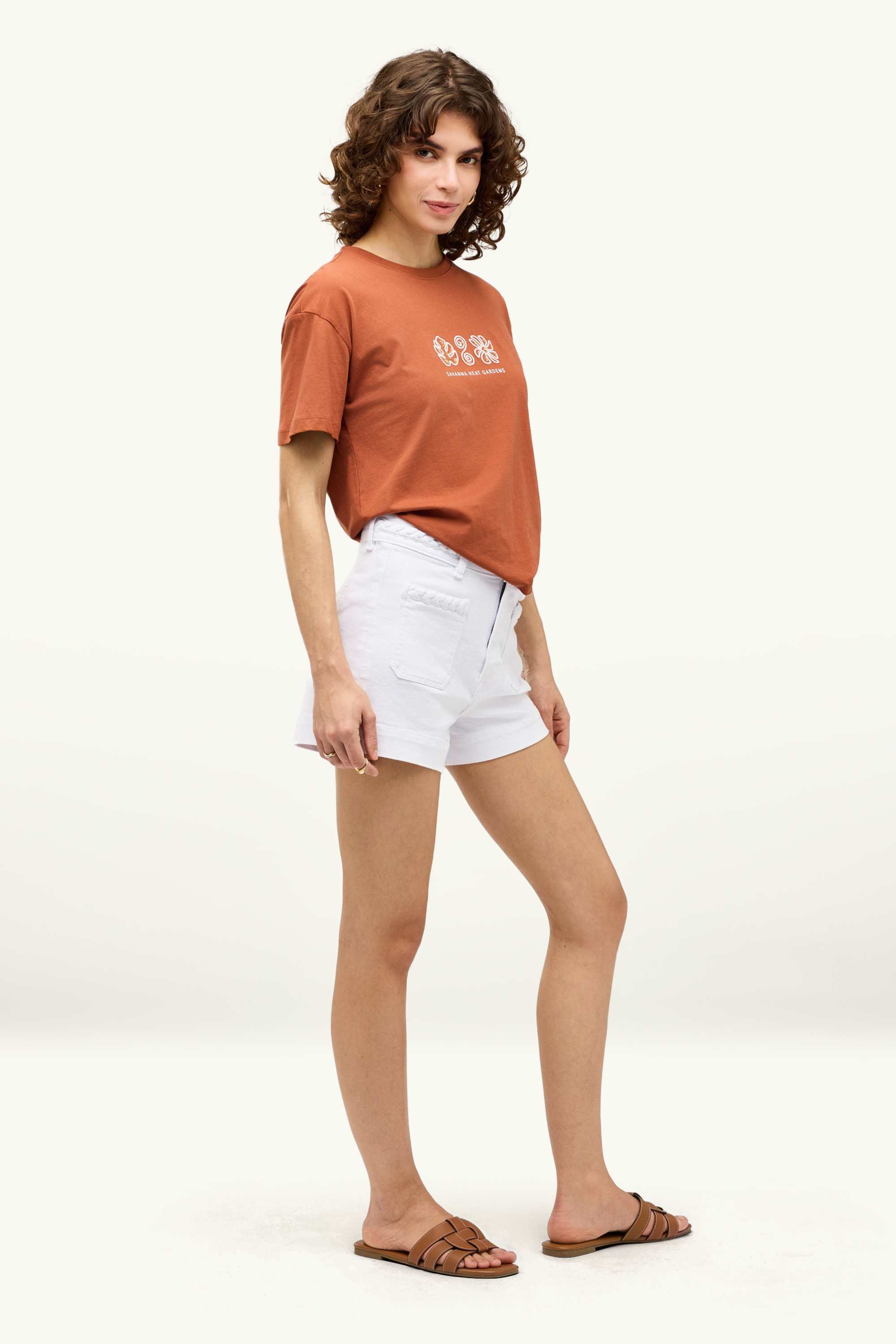 Mom shorts - high waist white