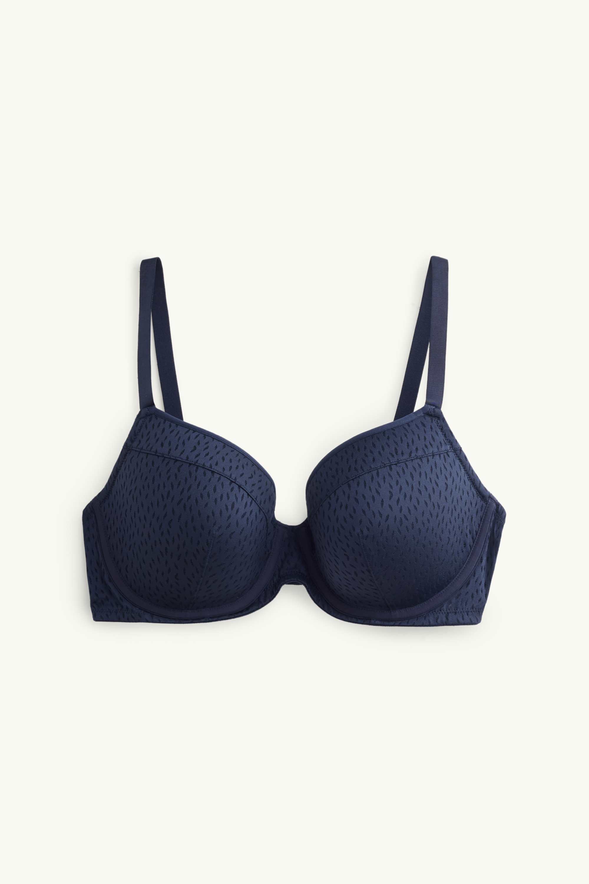 Underwire bra - FULL COVERAGE - padded - textured dark blue