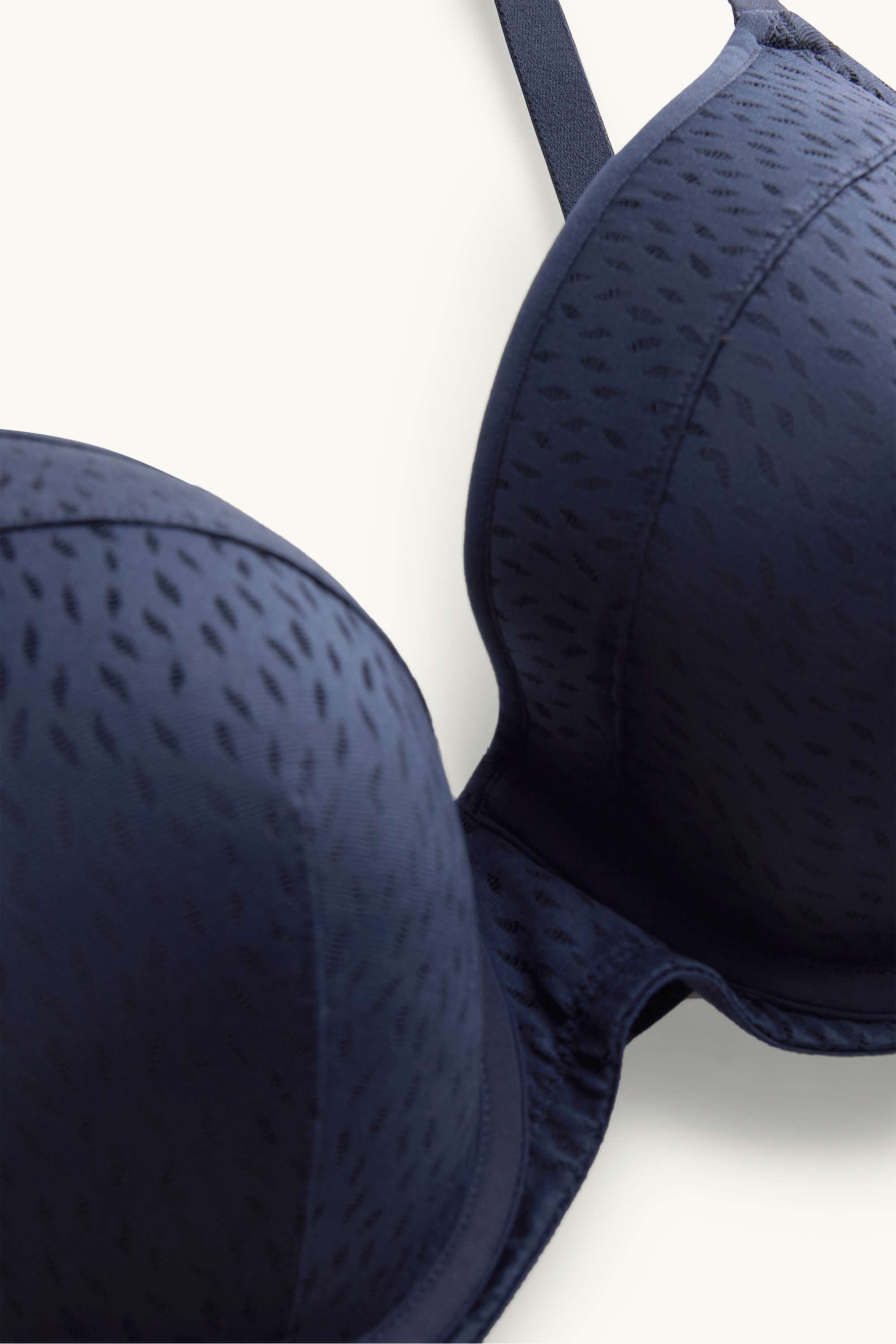 Underwire bra - FULL COVERAGE - padded - textured dark blue