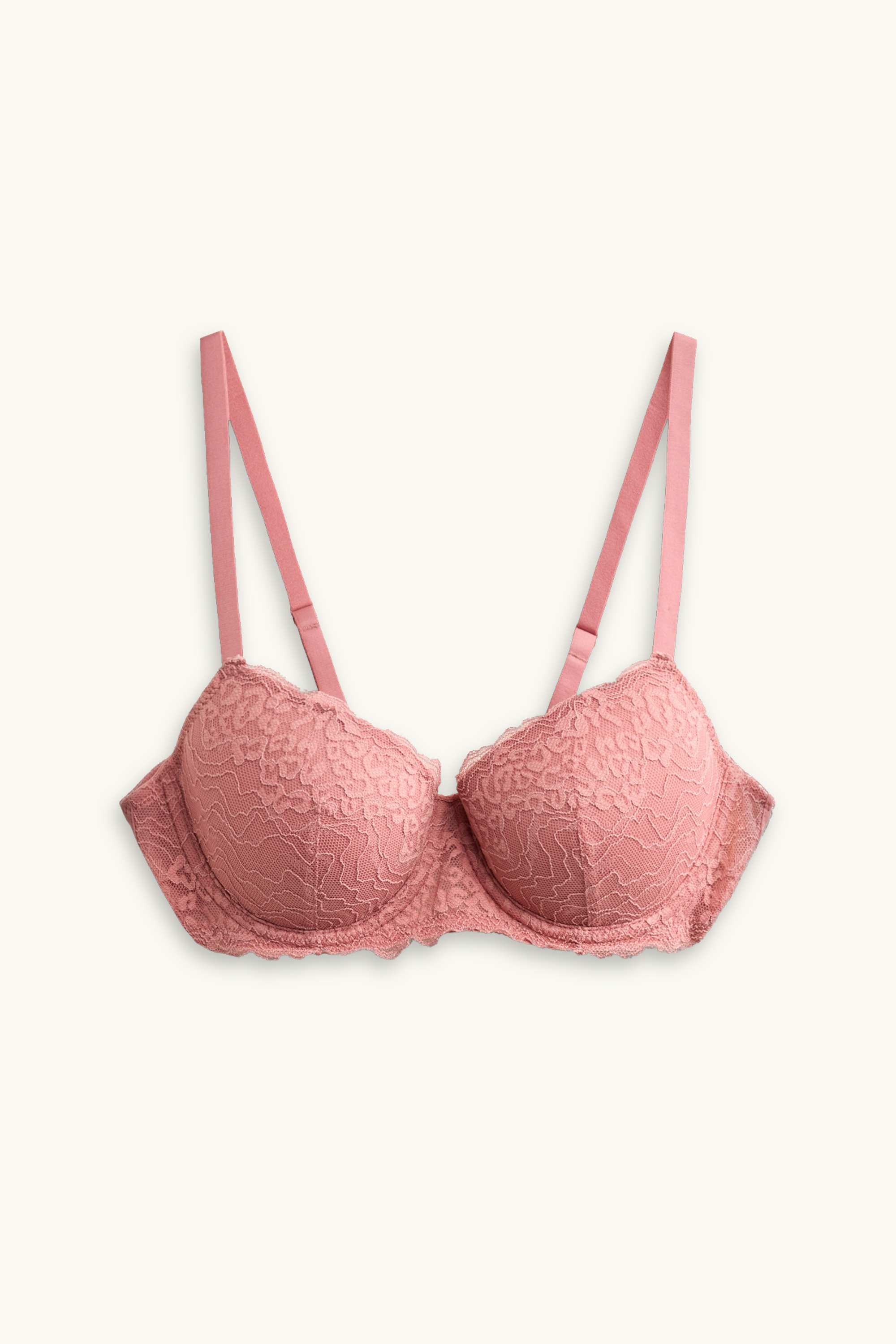 Underwire bra - DEMI - padded rose