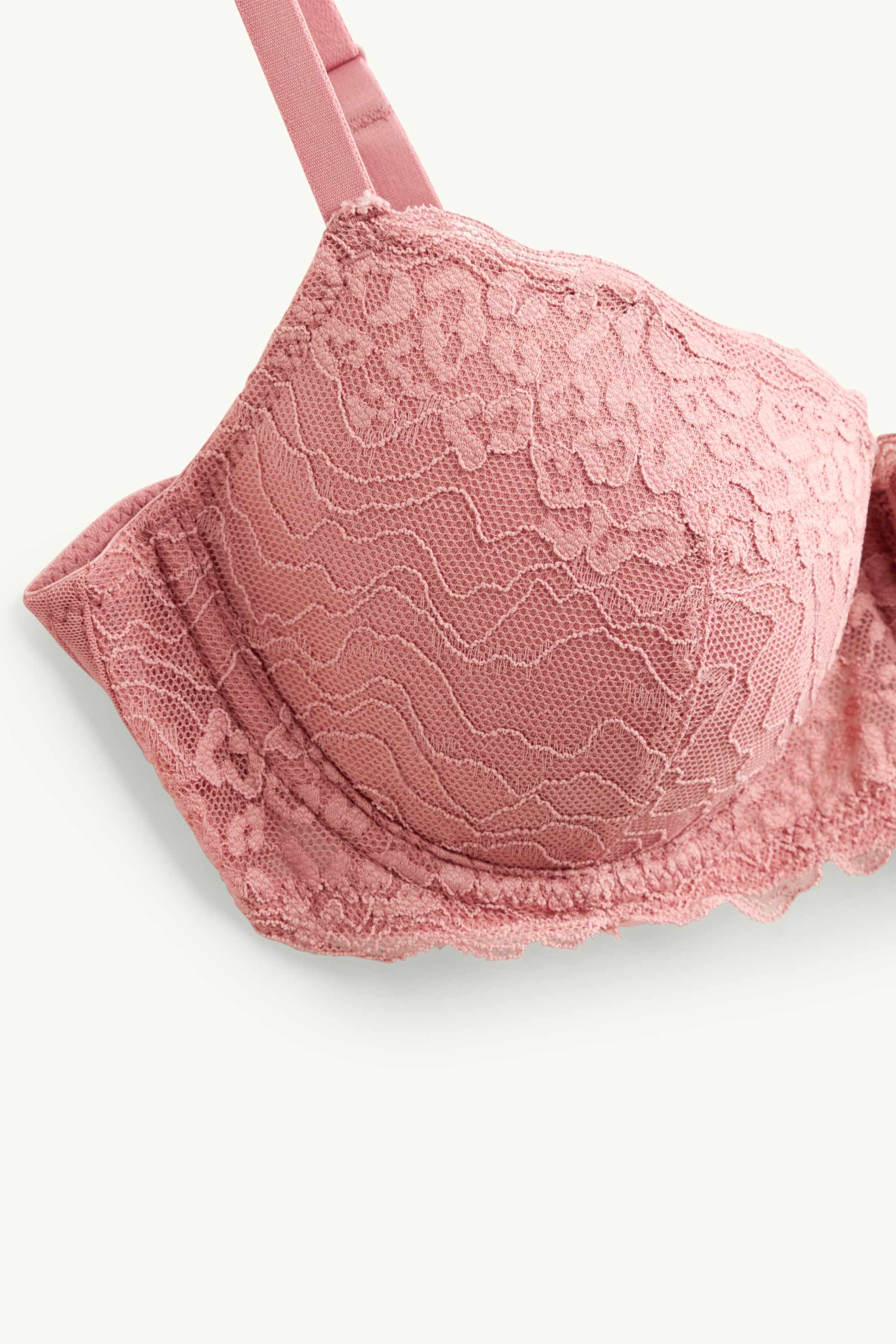 Underwire bra - DEMI - padded rose