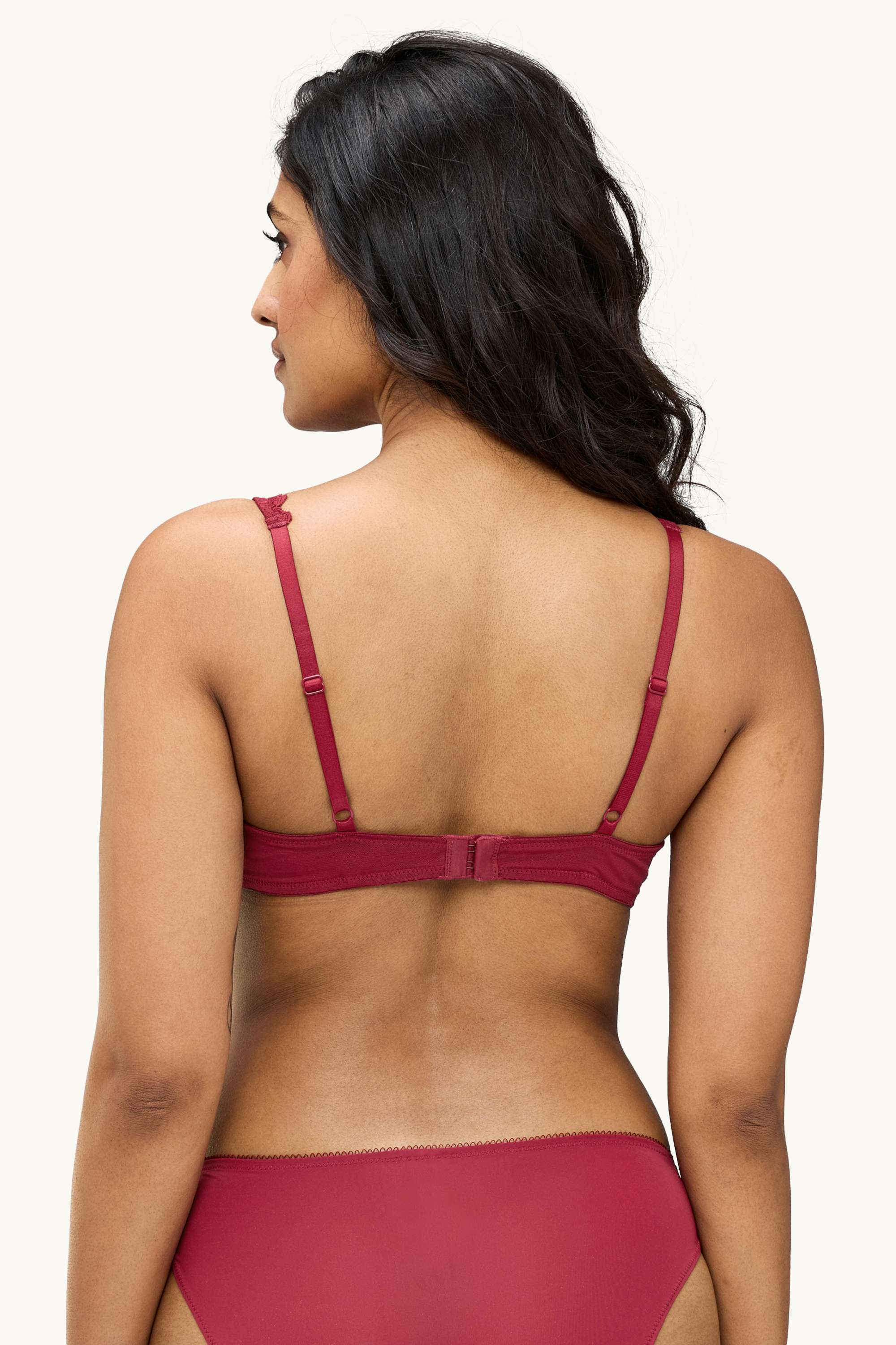 Underwire bra - PLUNGE - padded red