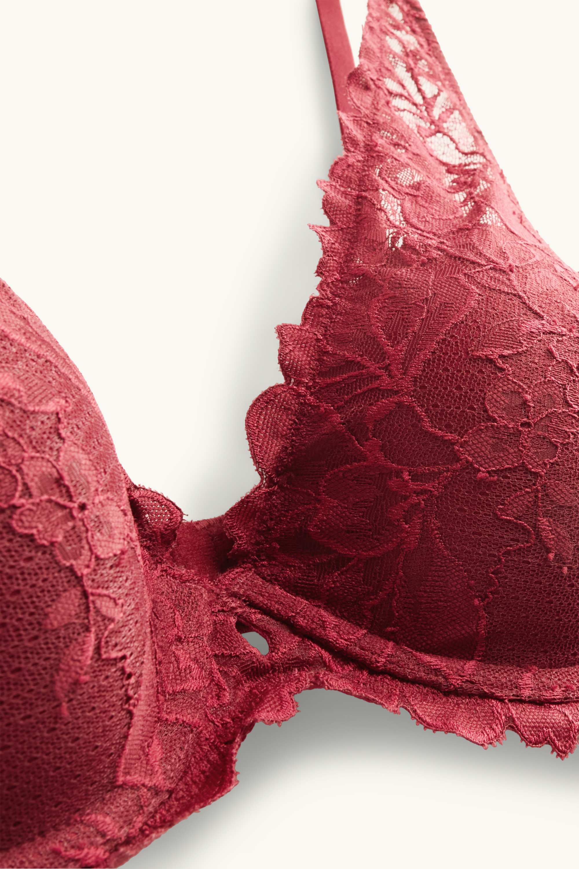 Underwire bra - PLUNGE - padded red