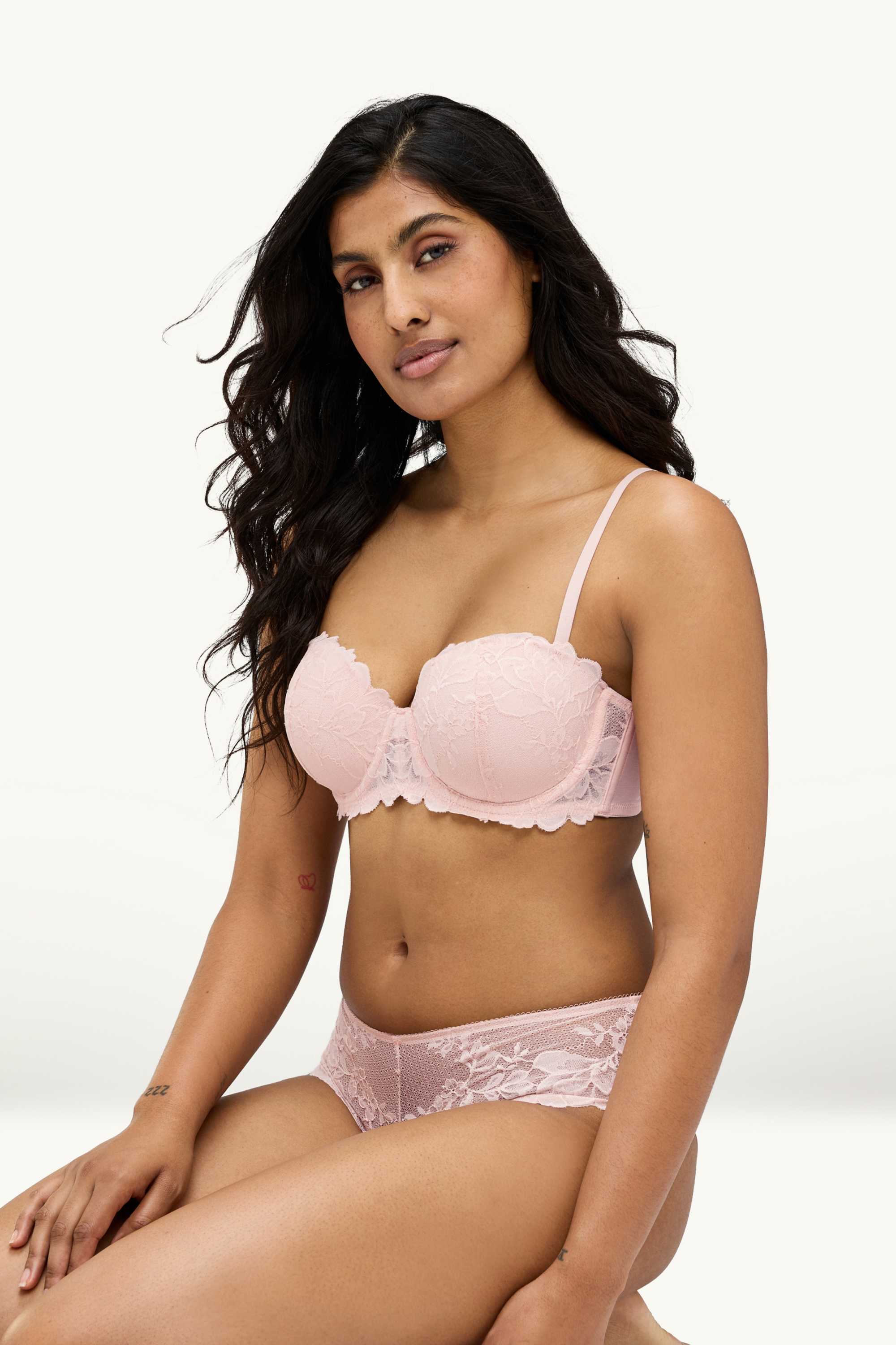 Underwire bra - BALCONETTE - padded rose