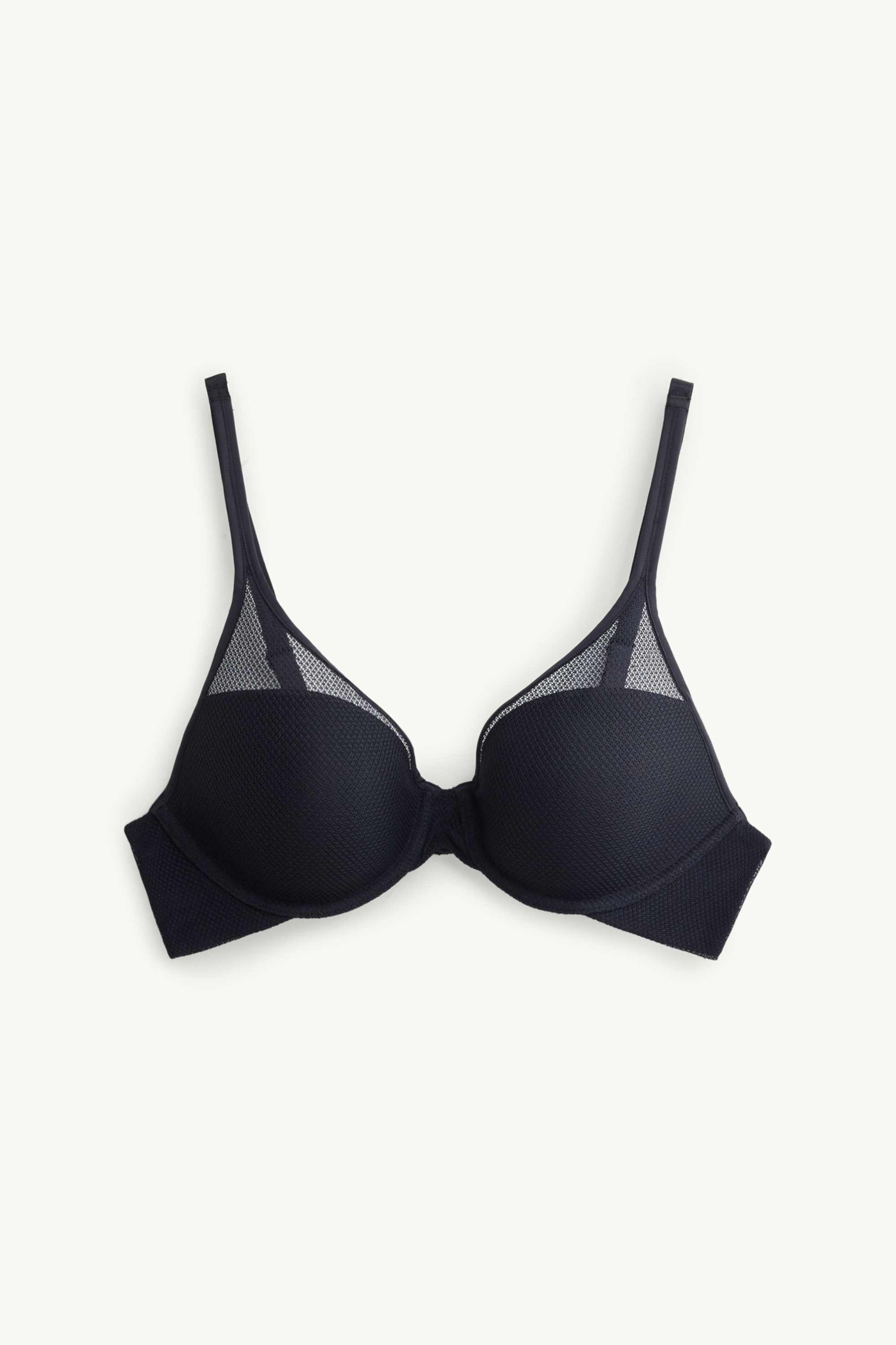 Underwire bra - PLUNGE - padded black