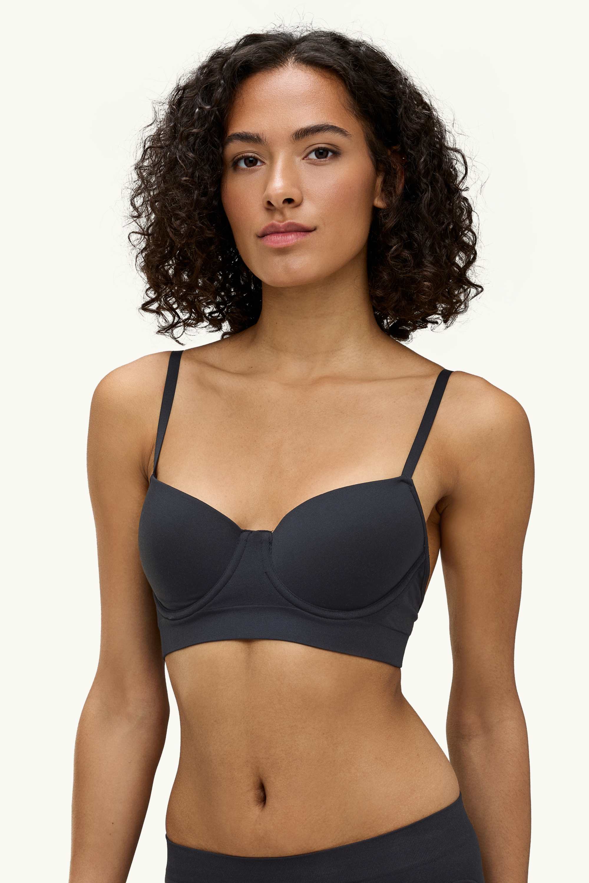 Underwire bra - DEMI - padded black