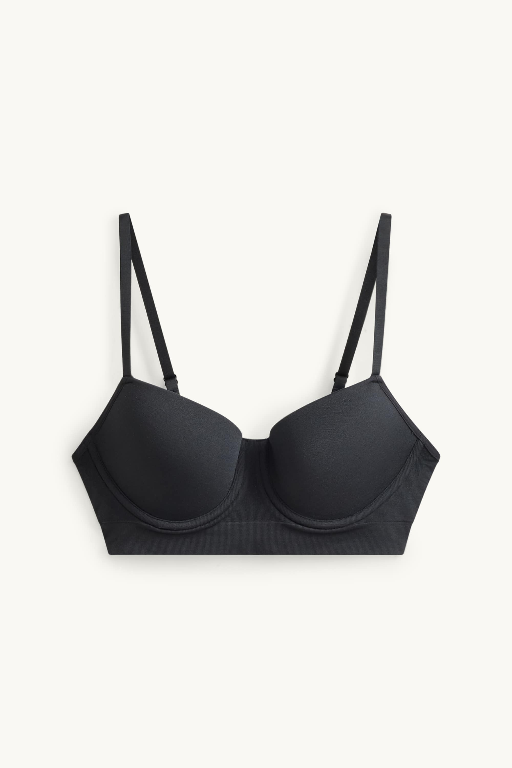 Underwire bra - DEMI - padded black