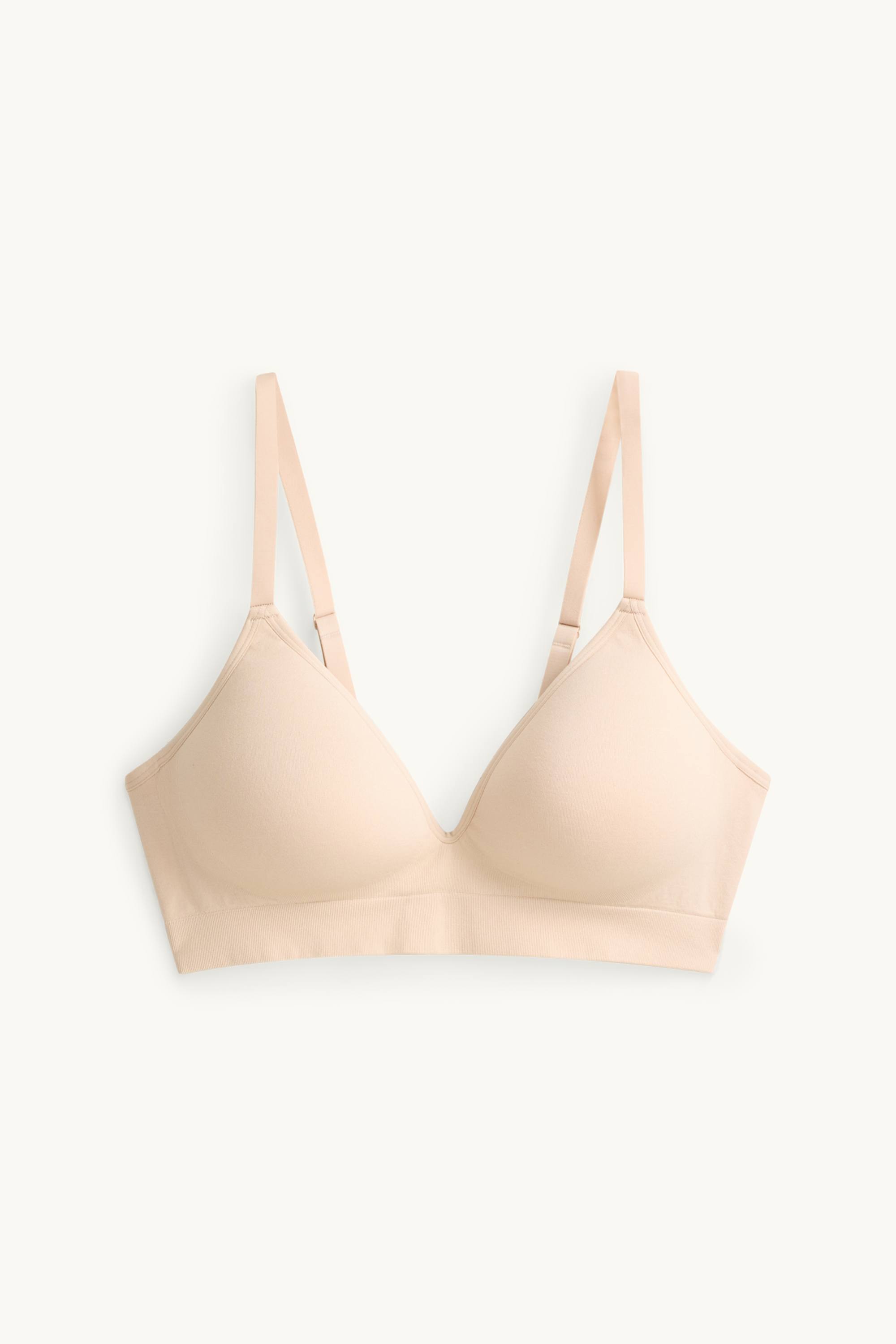 Non-wired bra - padded - seamless beige