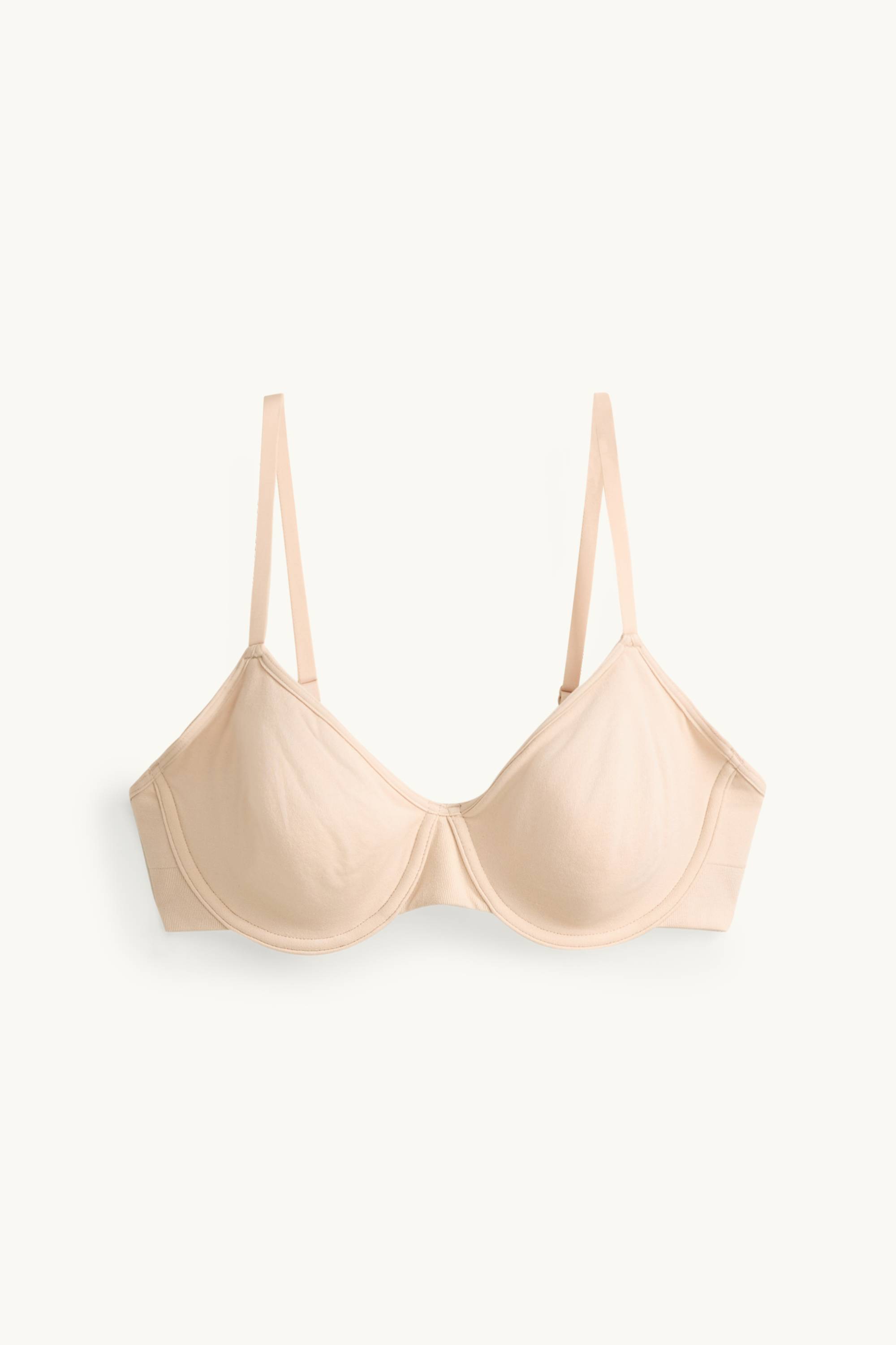 Underwire bra - FULL COVERAGE - non-padded beige