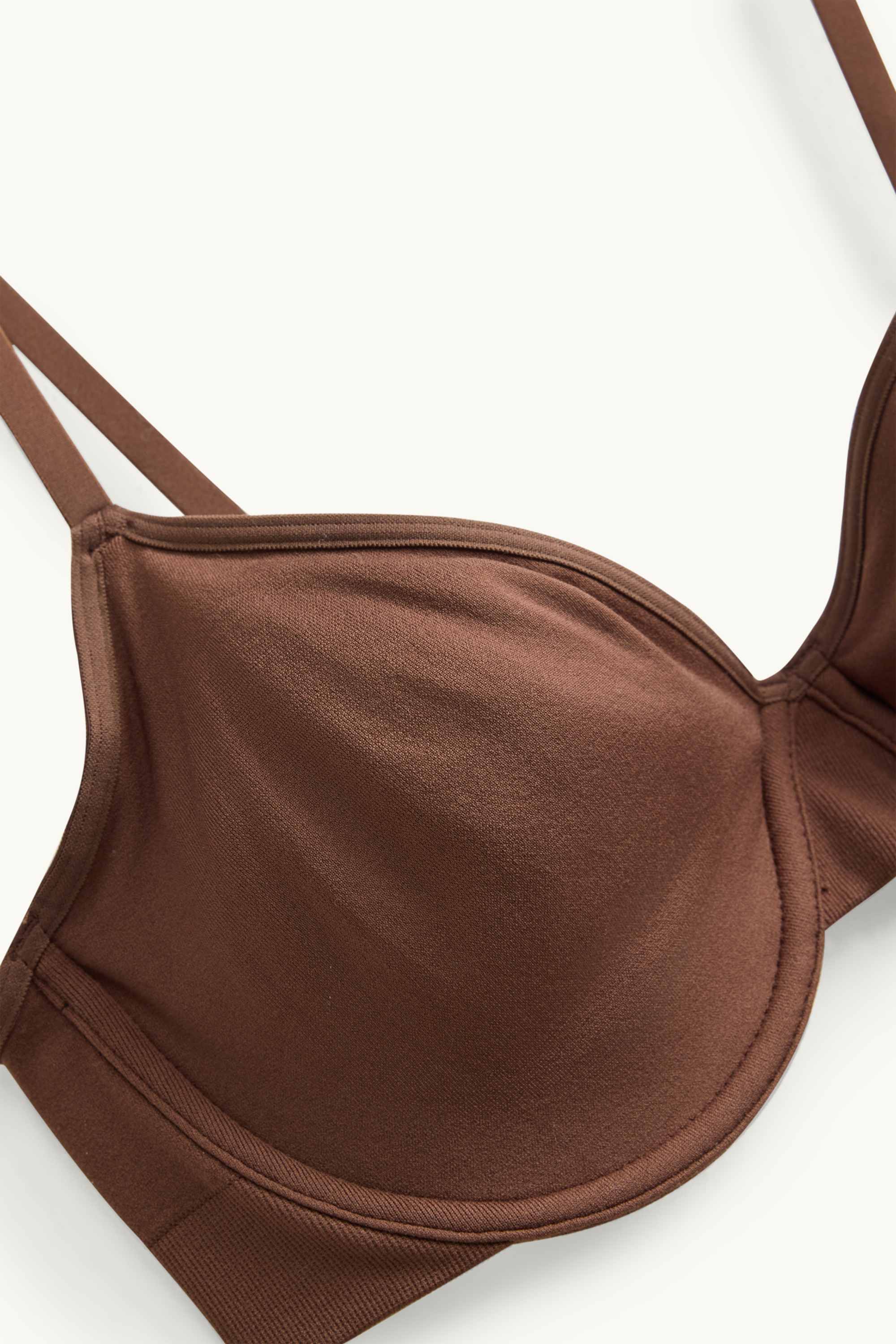 Underwire bra - FULL COVERAGE - non-padded brown