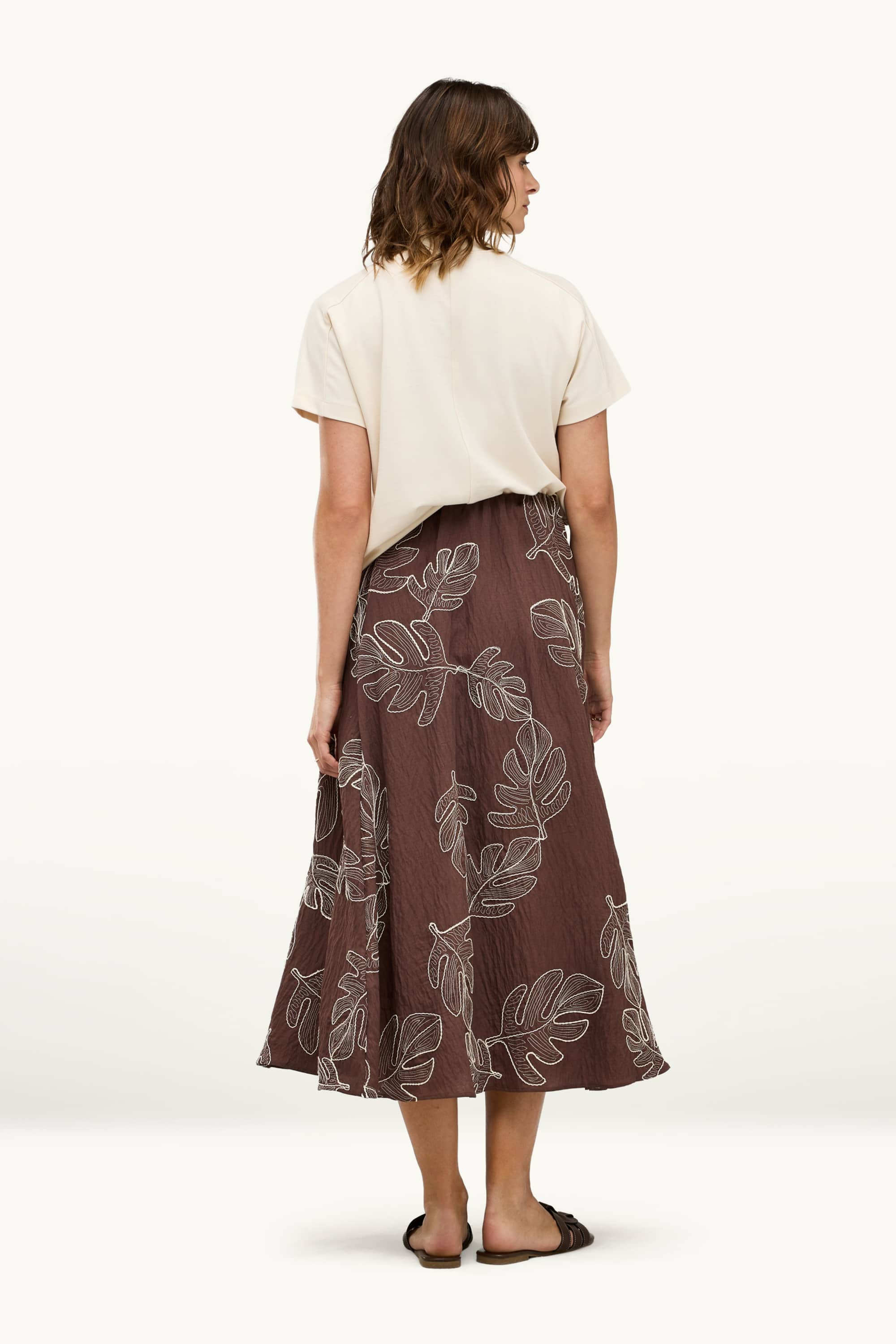 Skirt - patterned brown