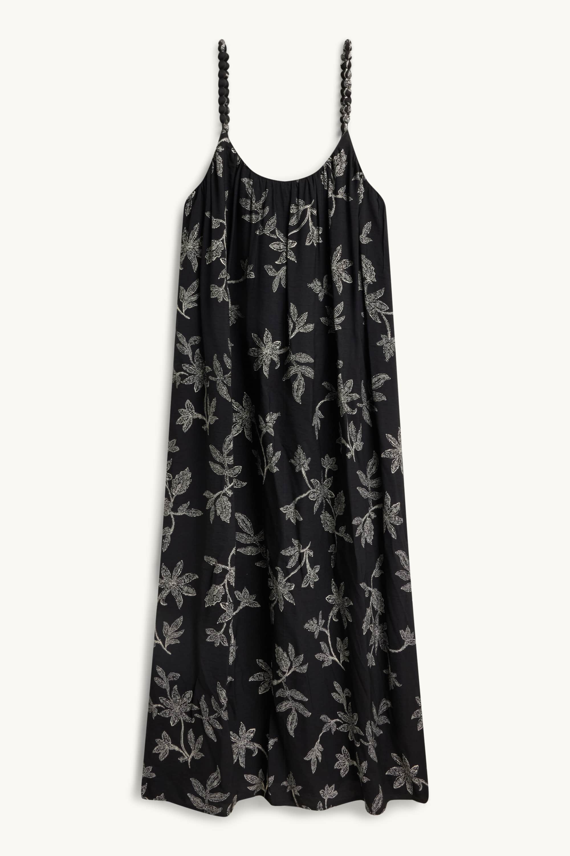 Dress - straight fit - patterned black