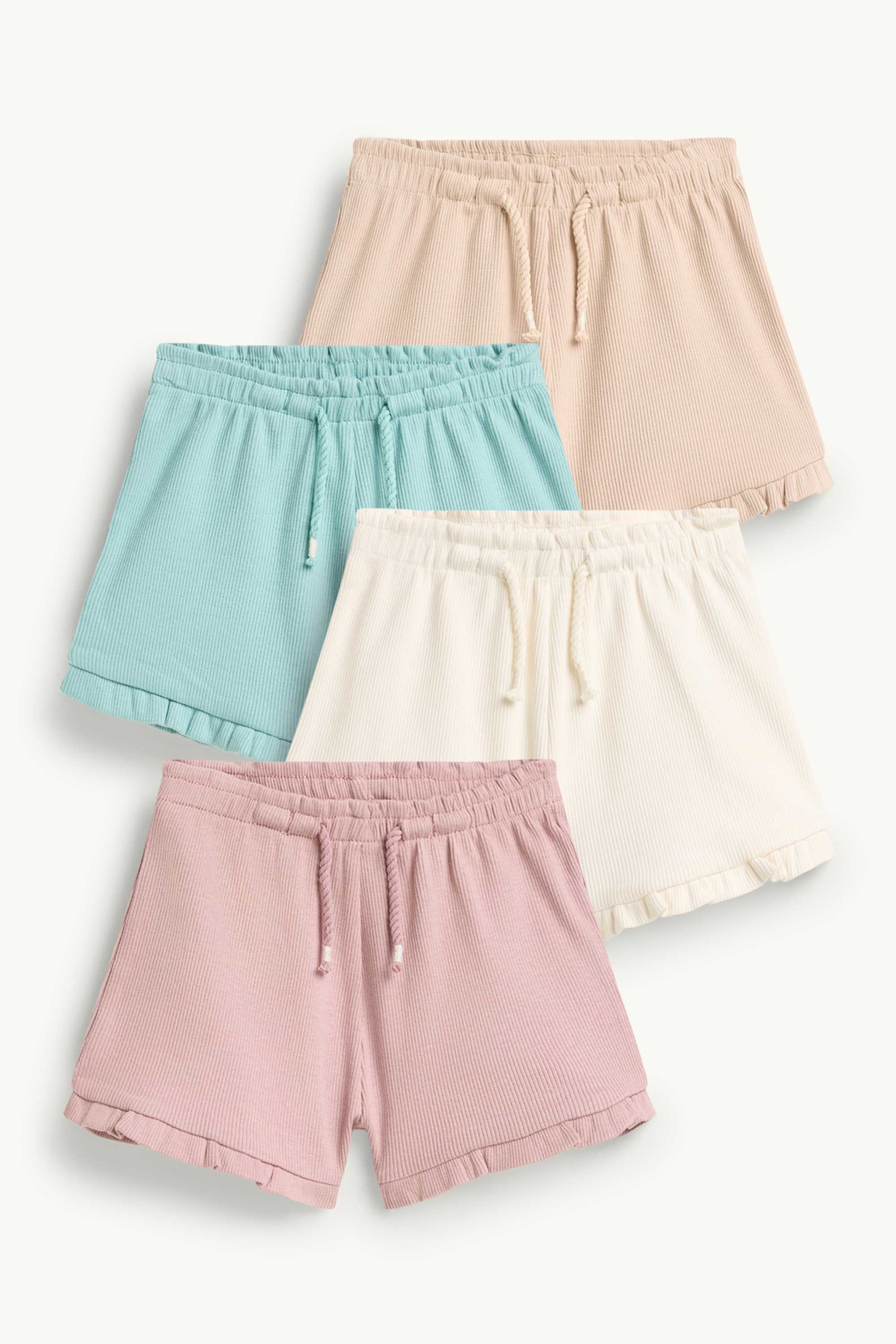 Multipack of 4 - baby shorts - ribbed rose