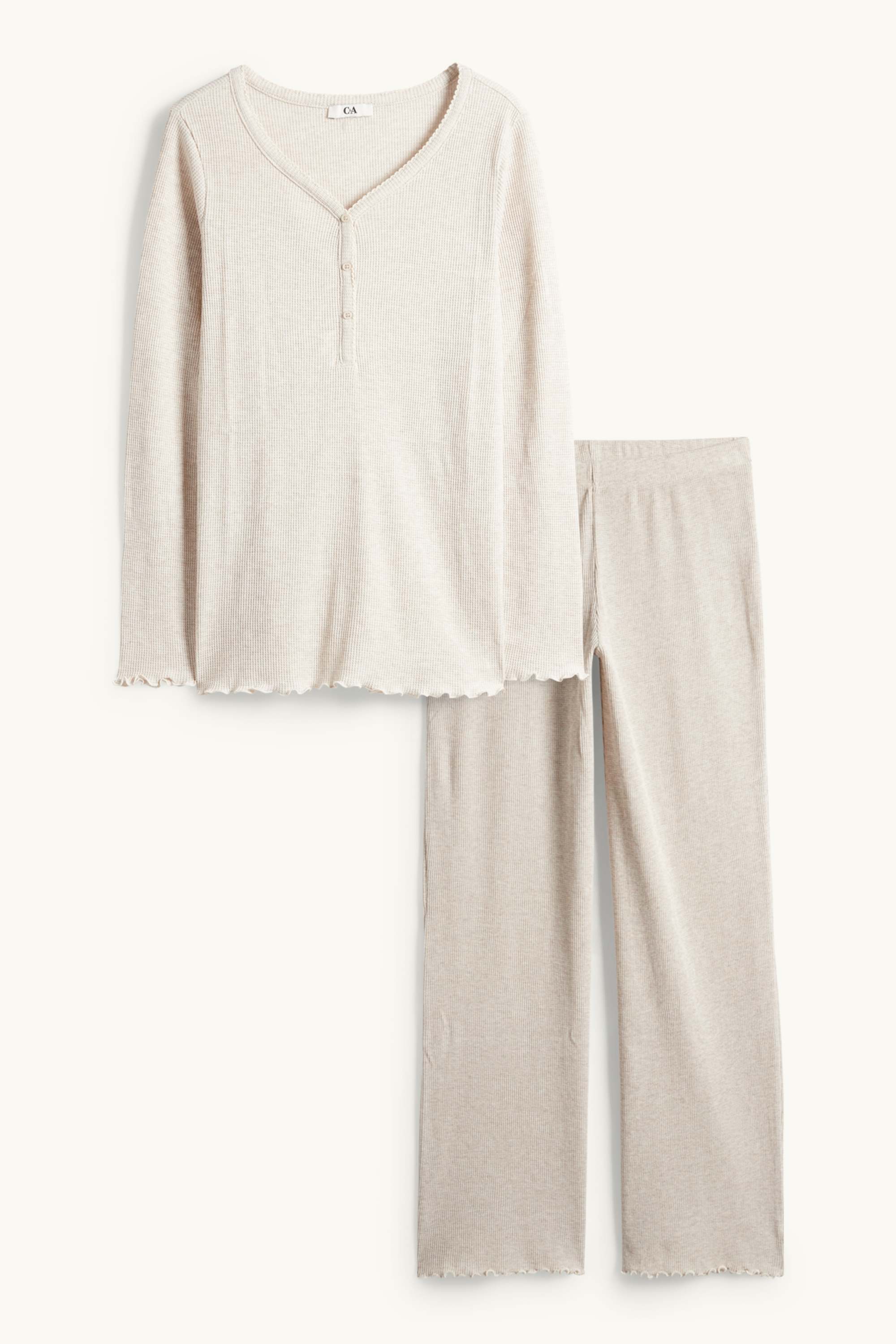 Pyjamas - textured light beige