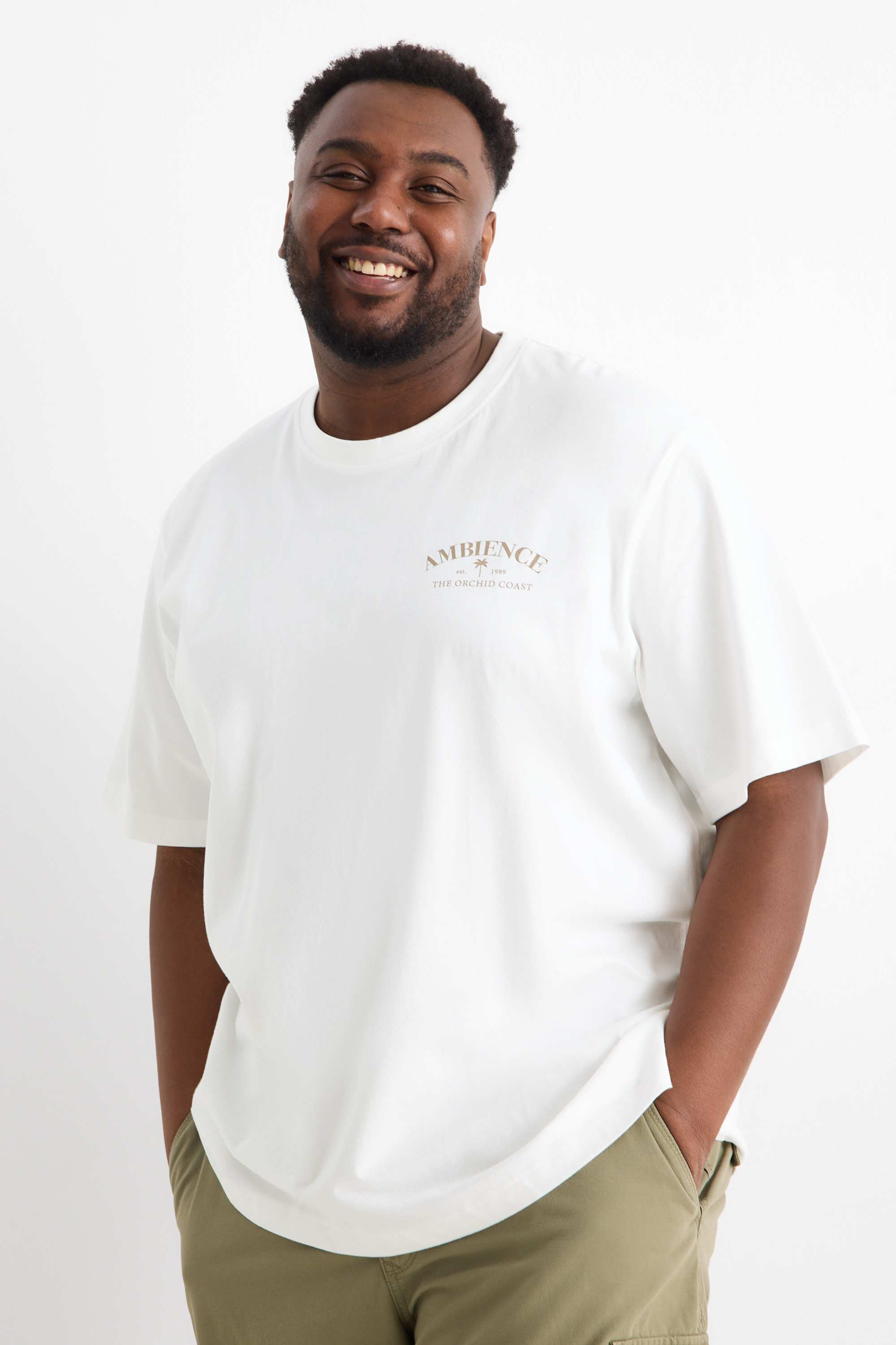 T-shirt - relaxed fit cremewhite