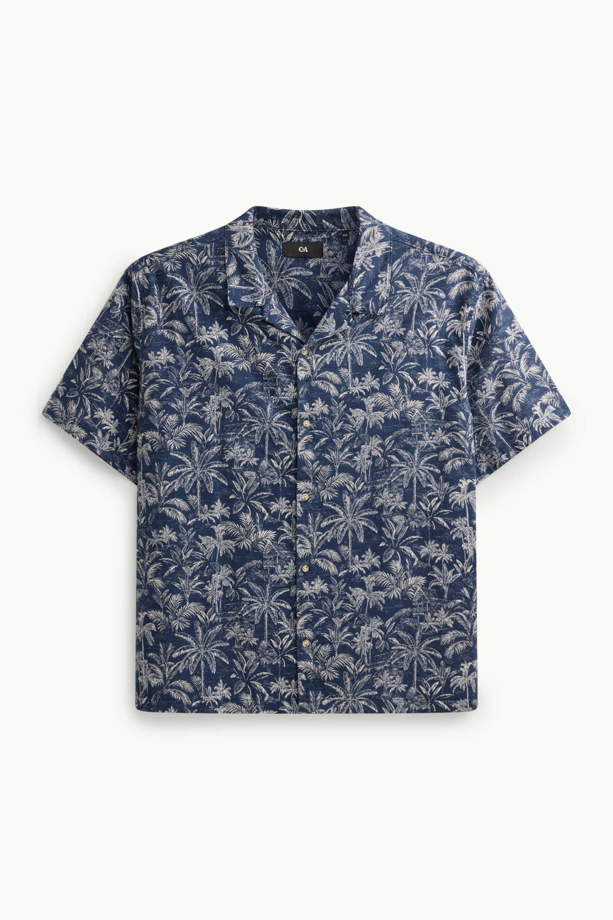 Shirt - regular fit - patterned dark blue