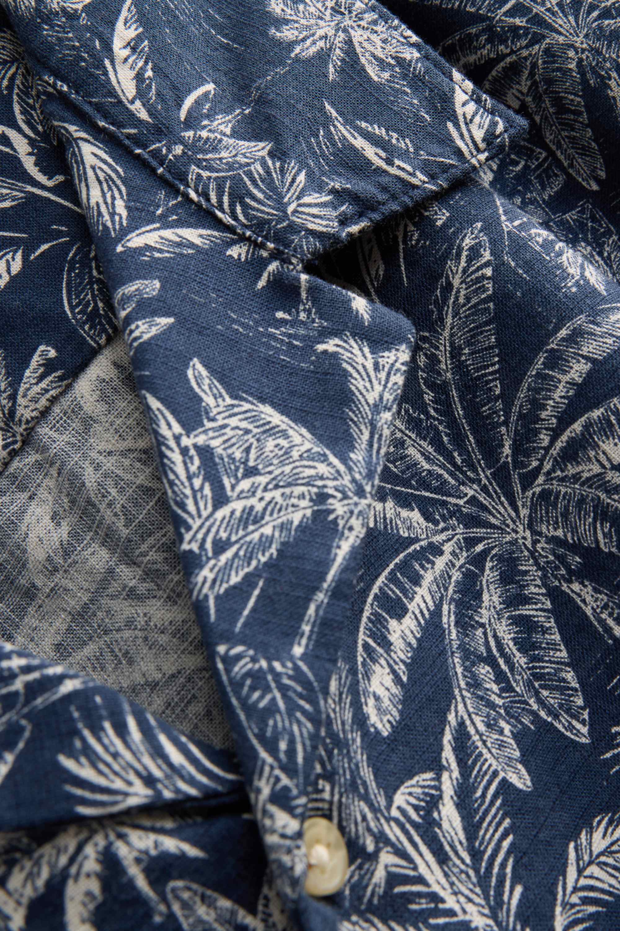 Shirt - regular fit - patterned dark blue