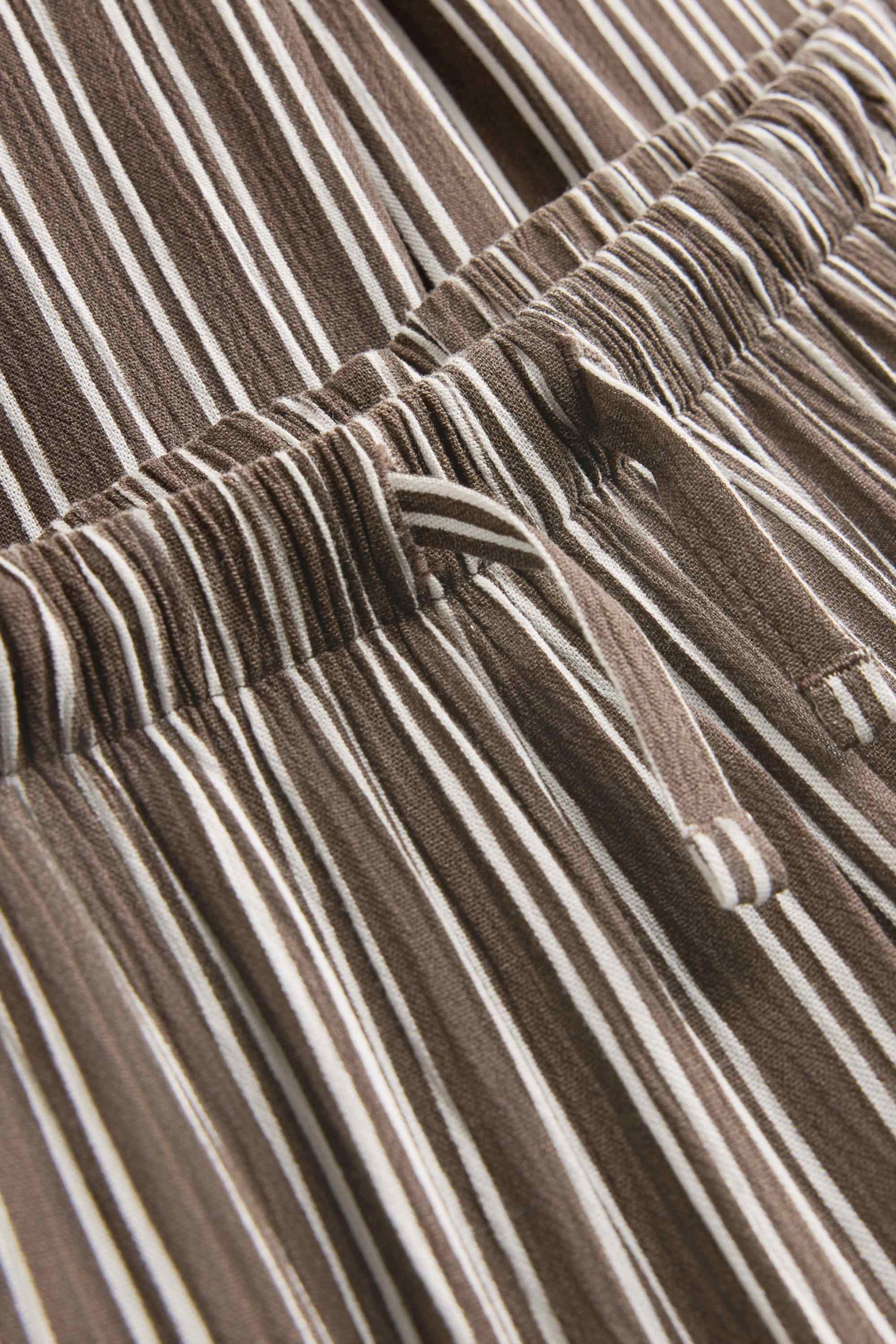 Cloth trousers - striped brown