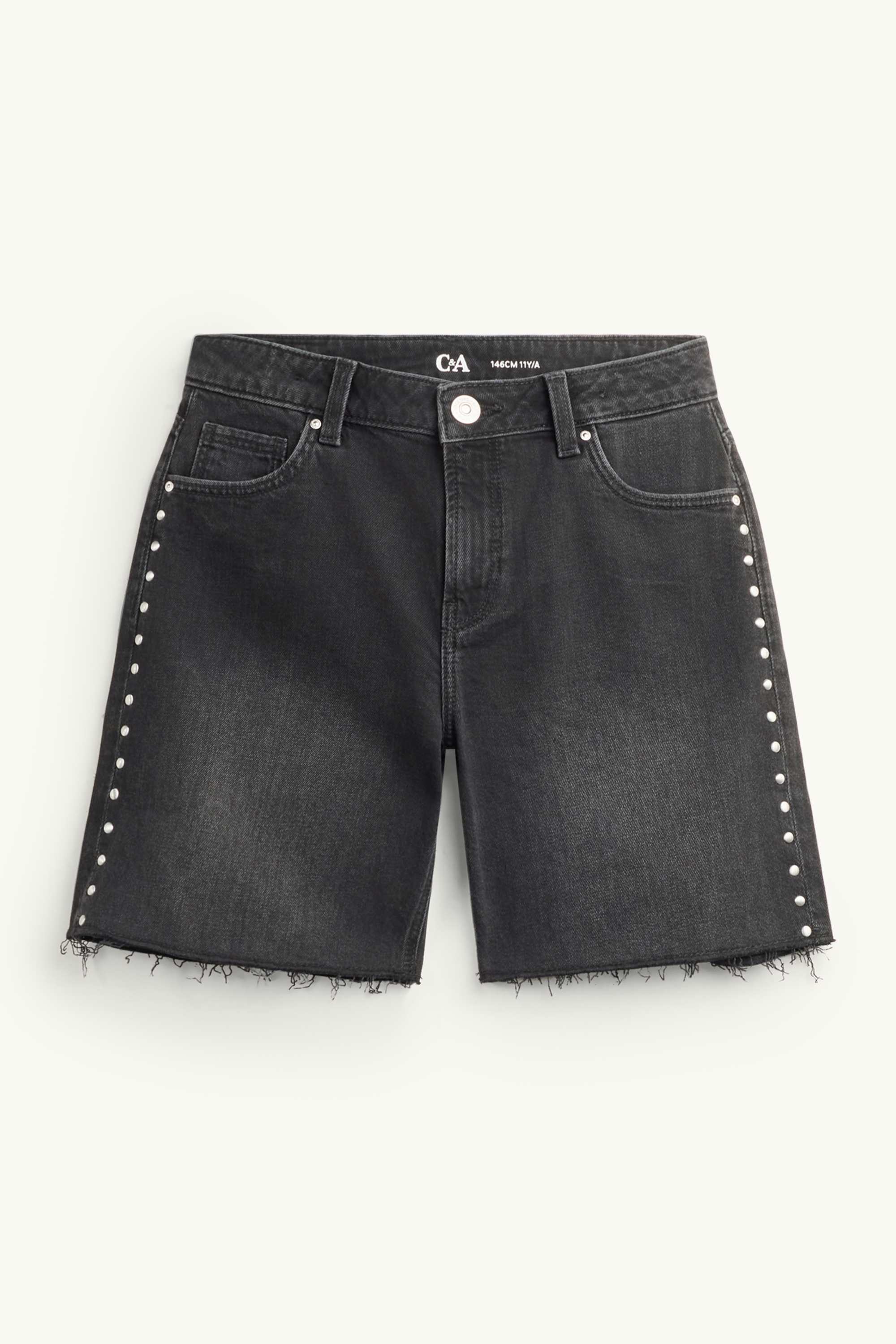 Denim shorts black