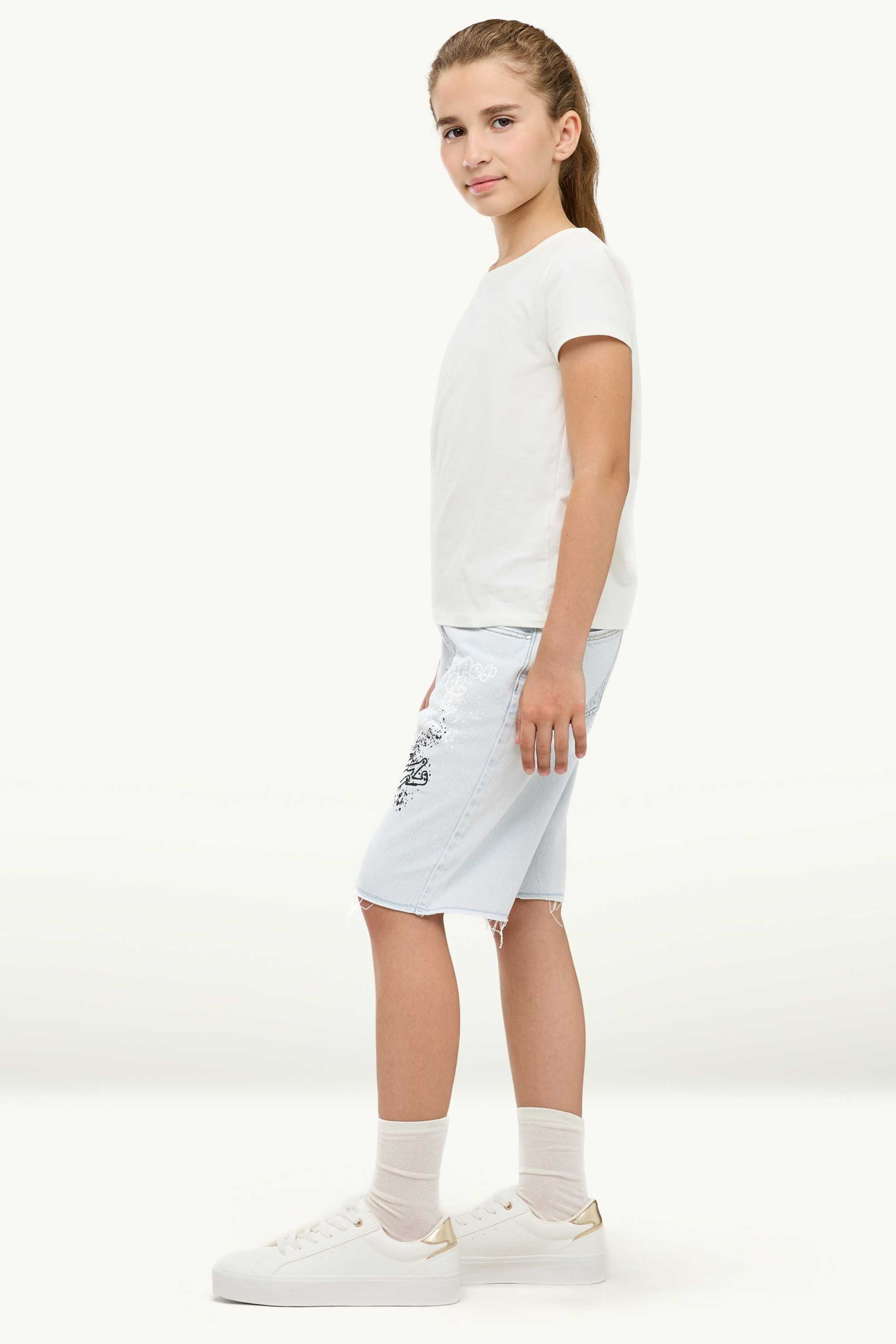 Graffiti - denim shorts light blue