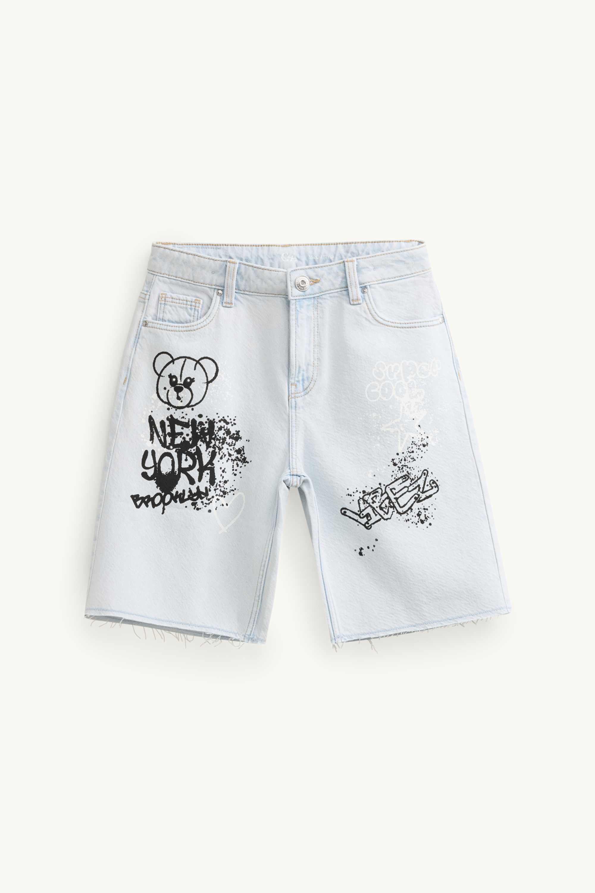 Graffiti - denim shorts light blue