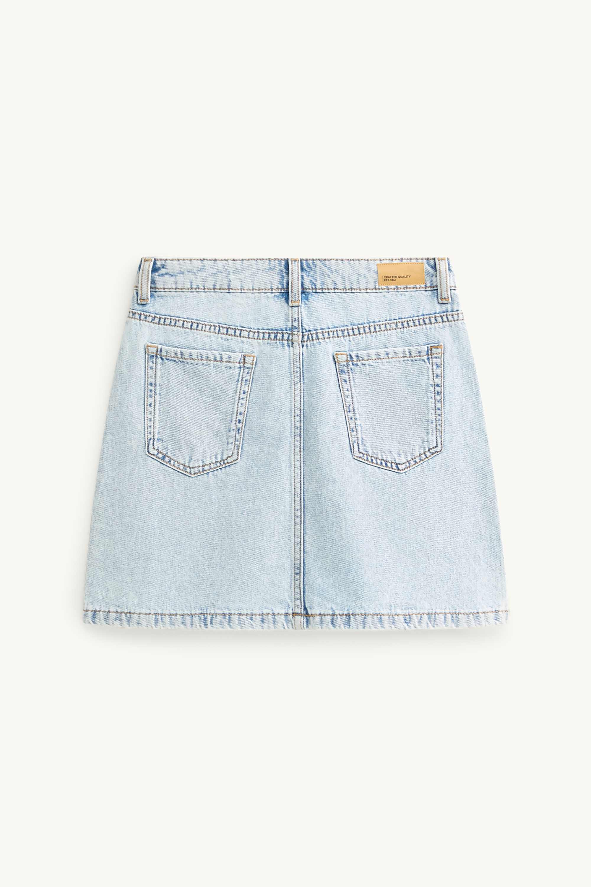 Stars - denim skirt with rhinestones light blue