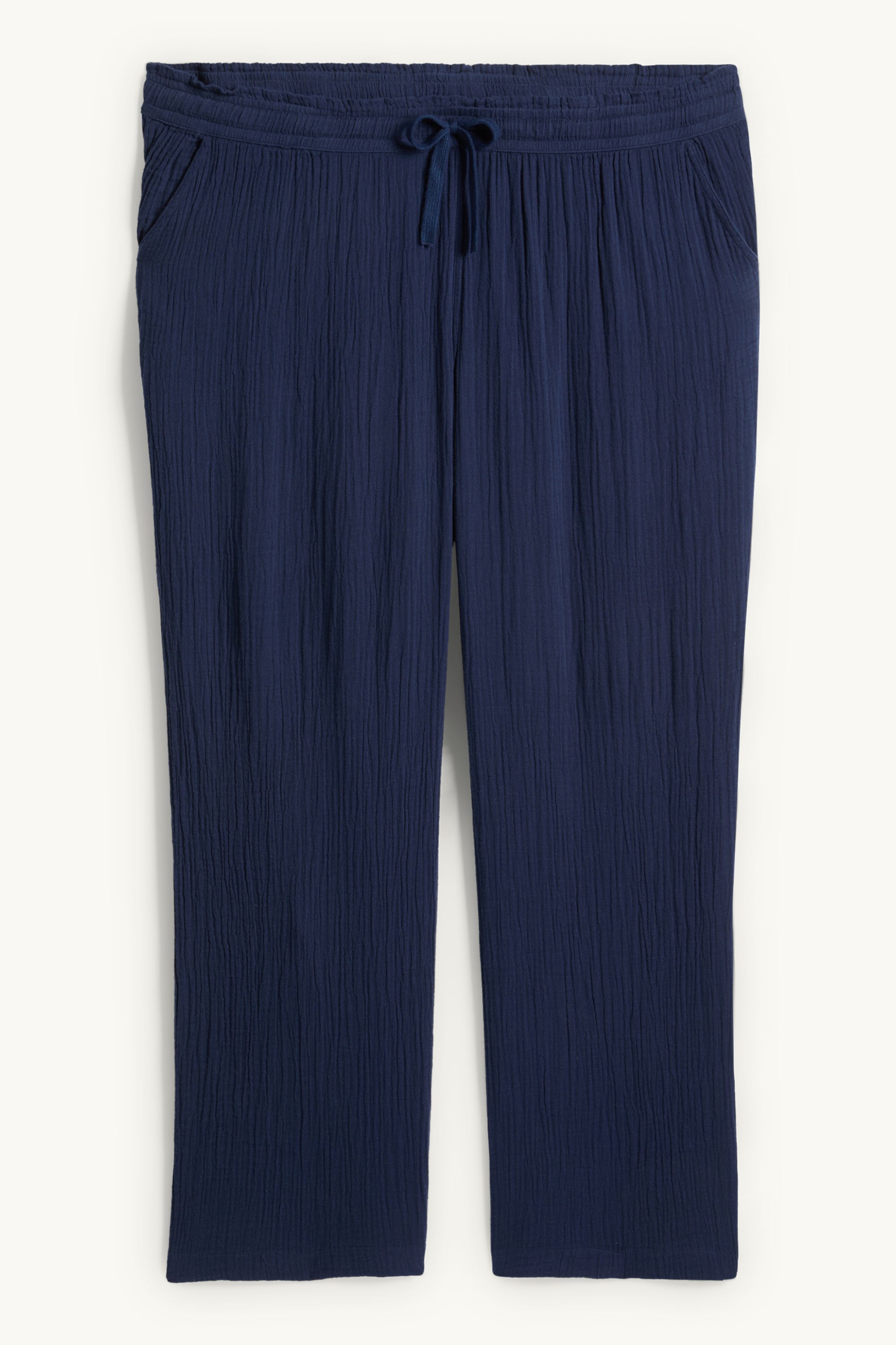 Cloth trousers - high waist - relaxed fit dark blue