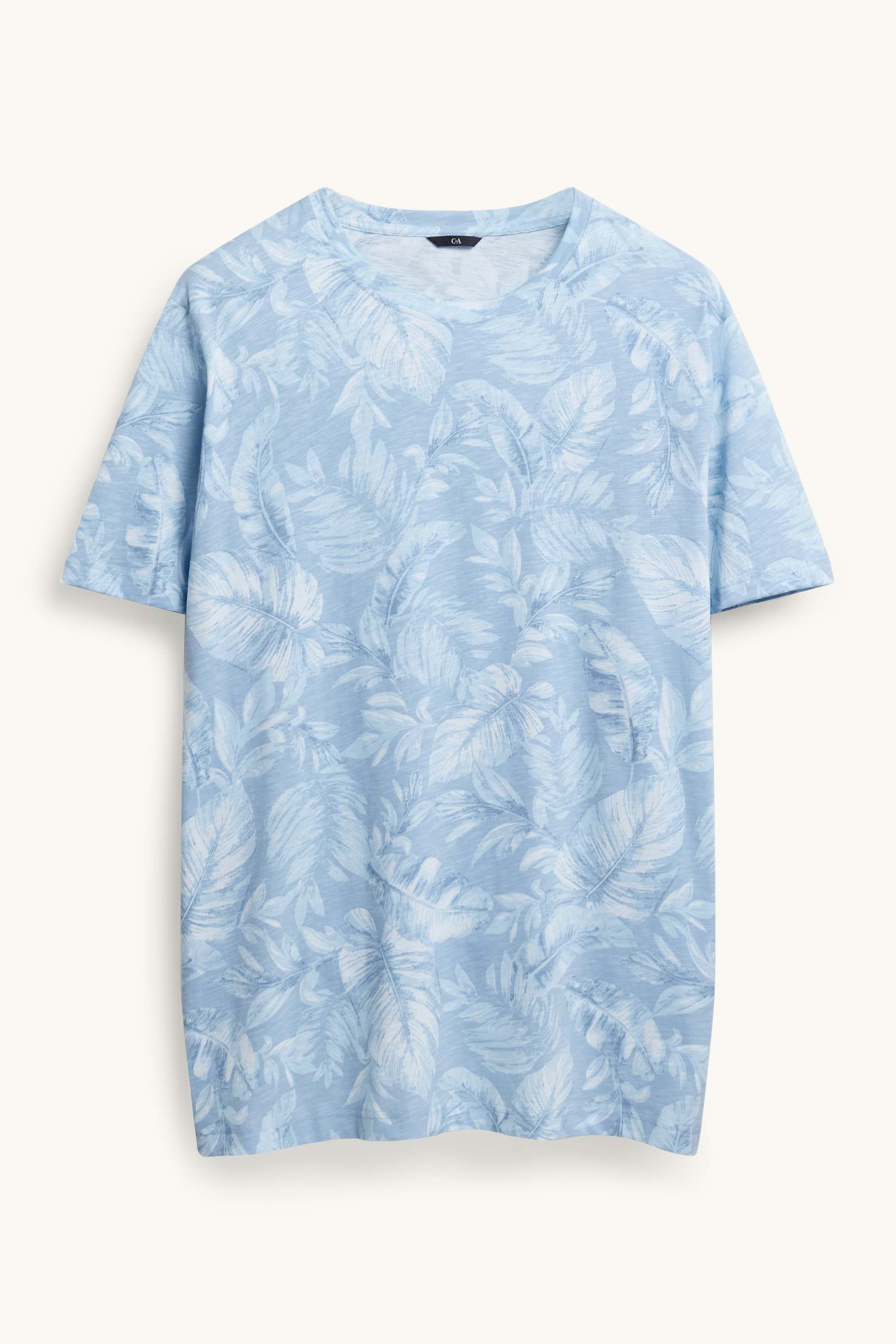 T-shirt - regular fit - patterned light blue