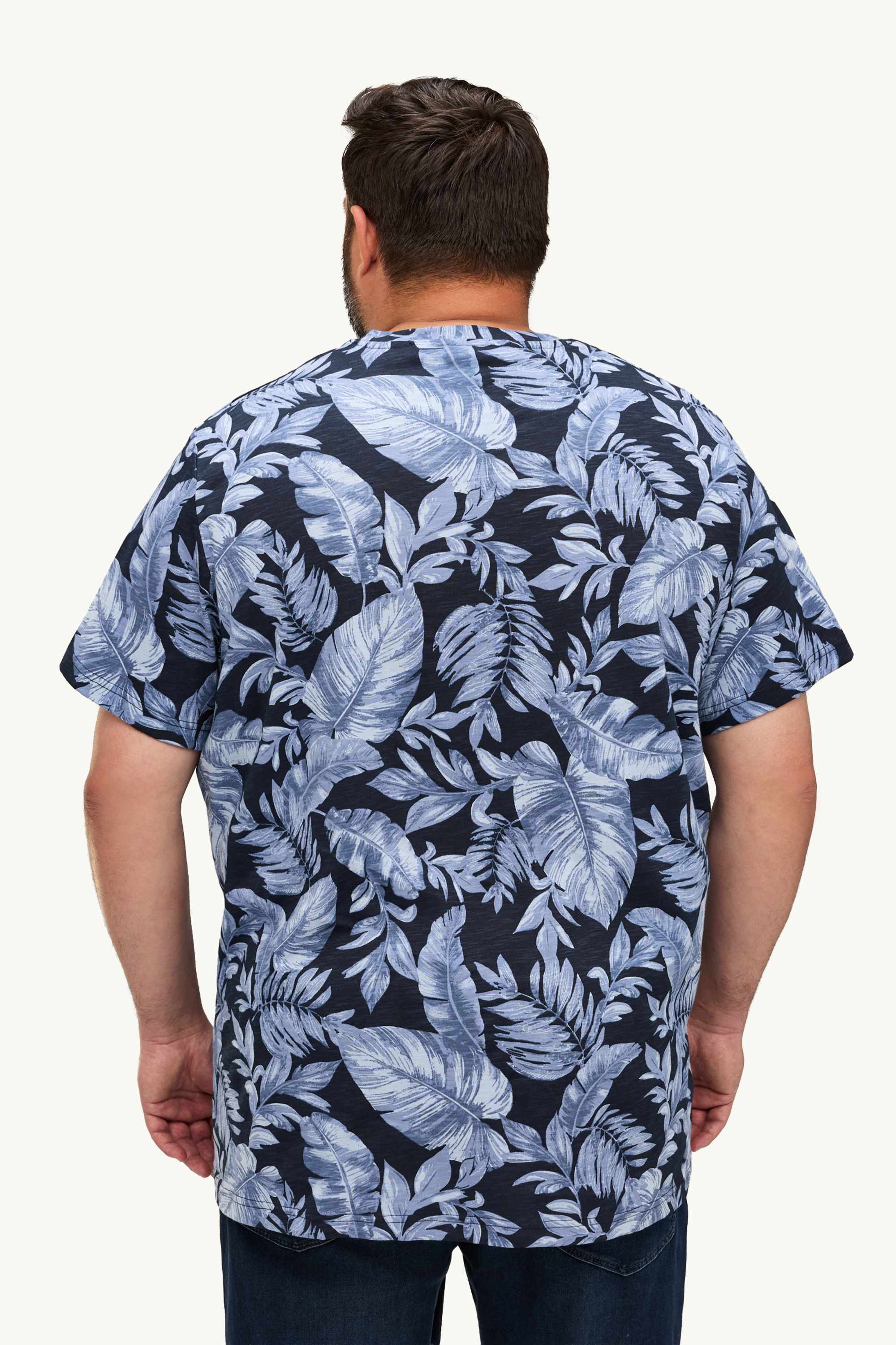 T-shirt - regular fit - patterned blue