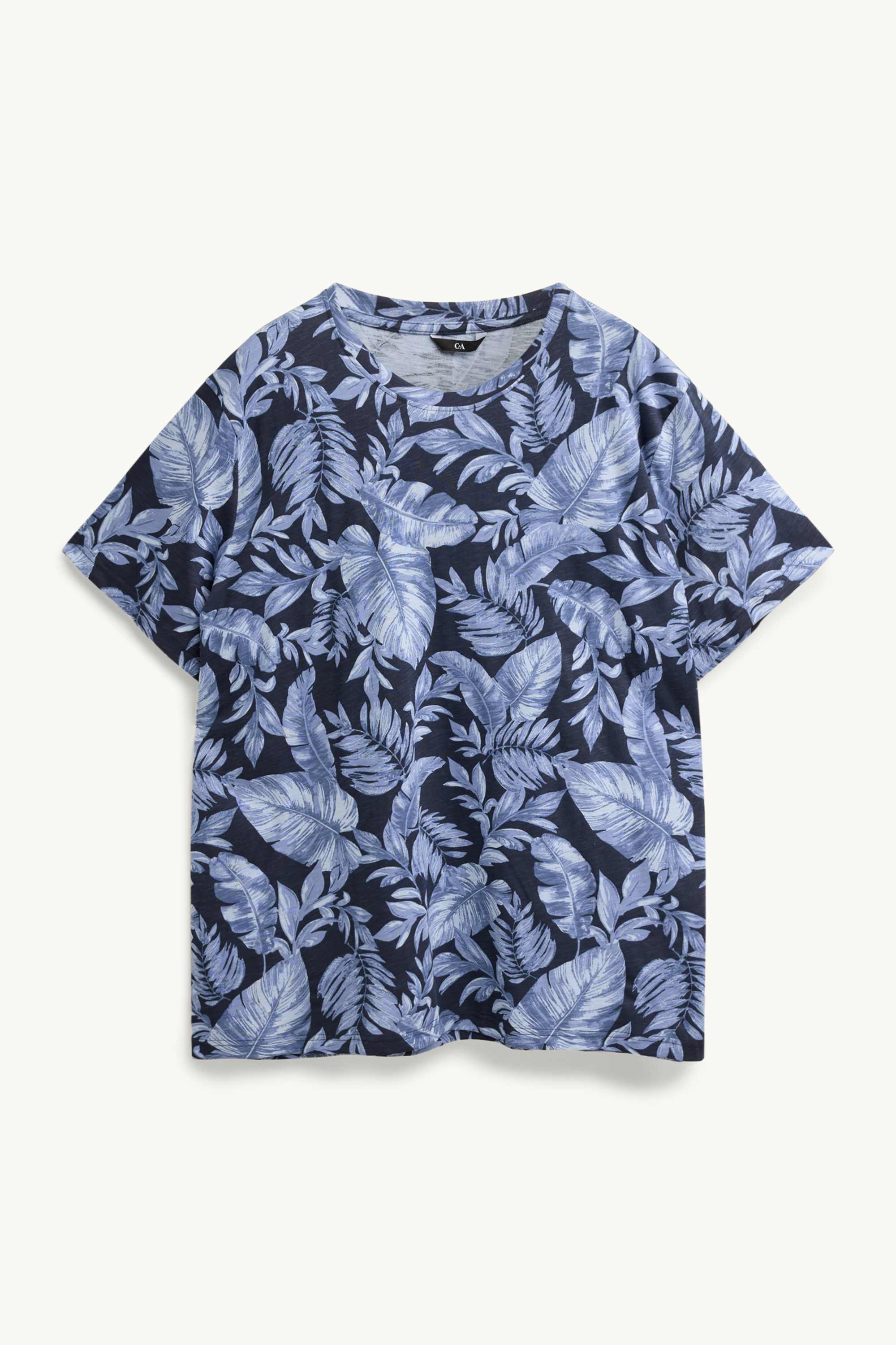 T-shirt - regular fit - patterned blue