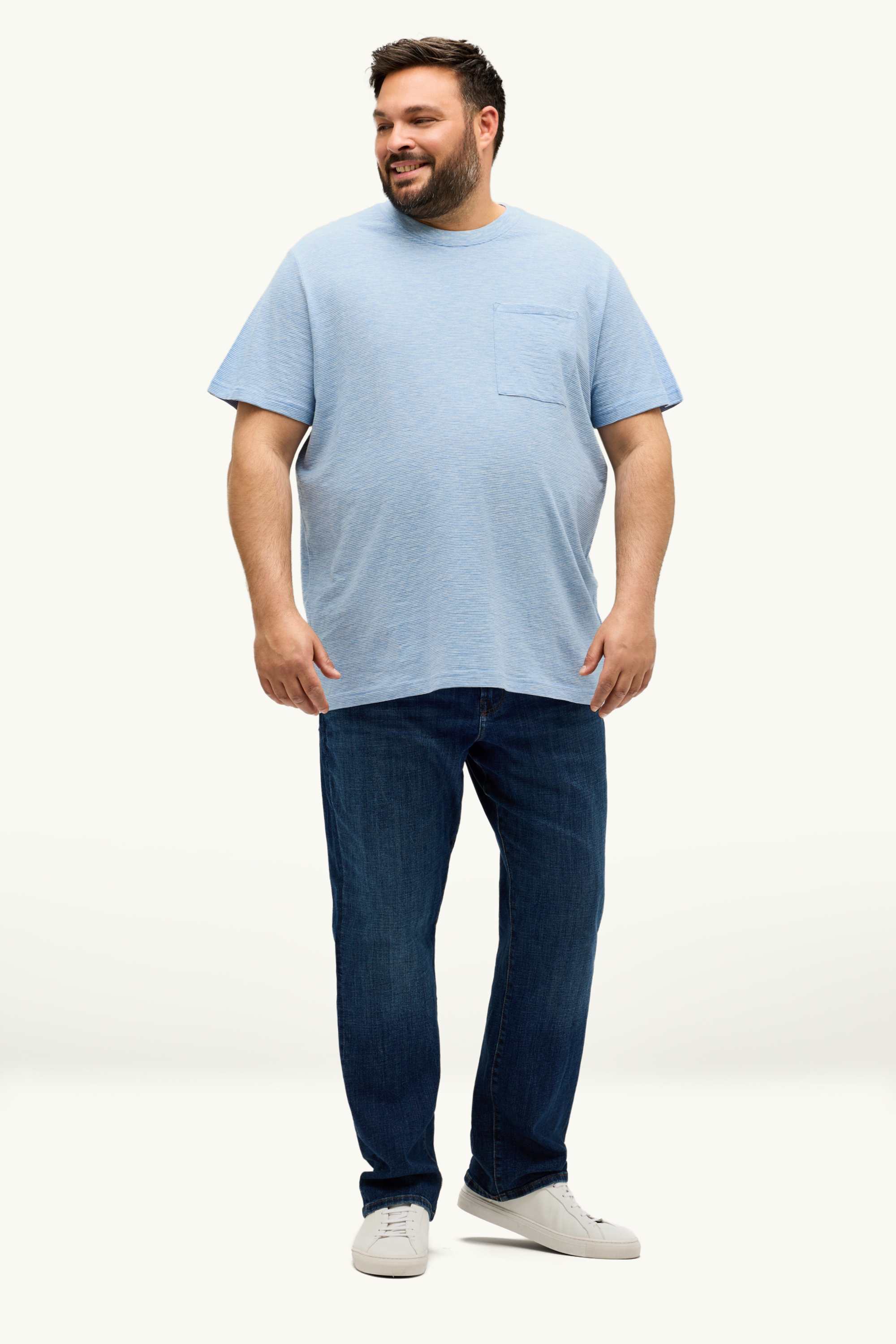 T-shirt - regular fit - striped blue