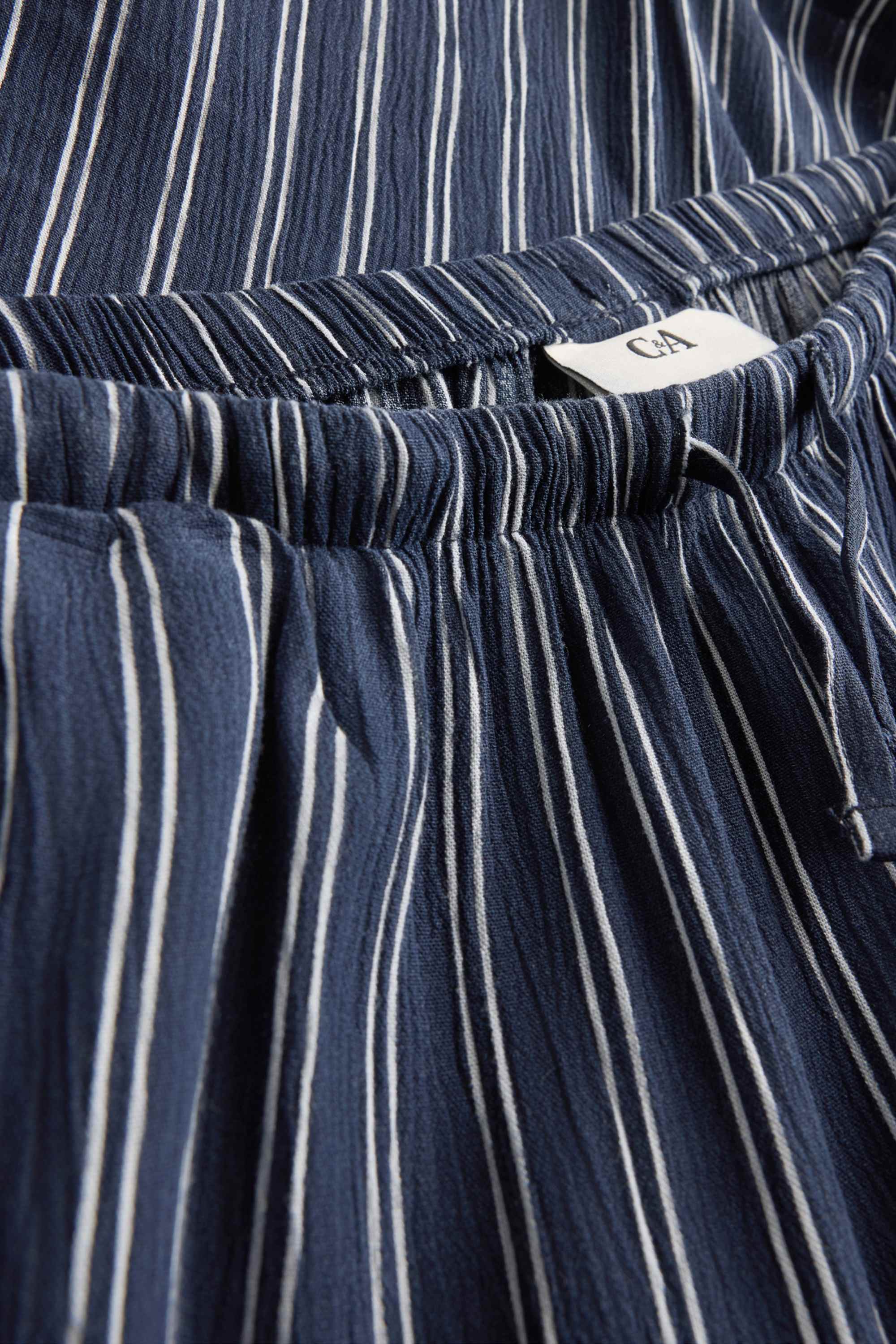 Cloth trousers - striped dark blue
