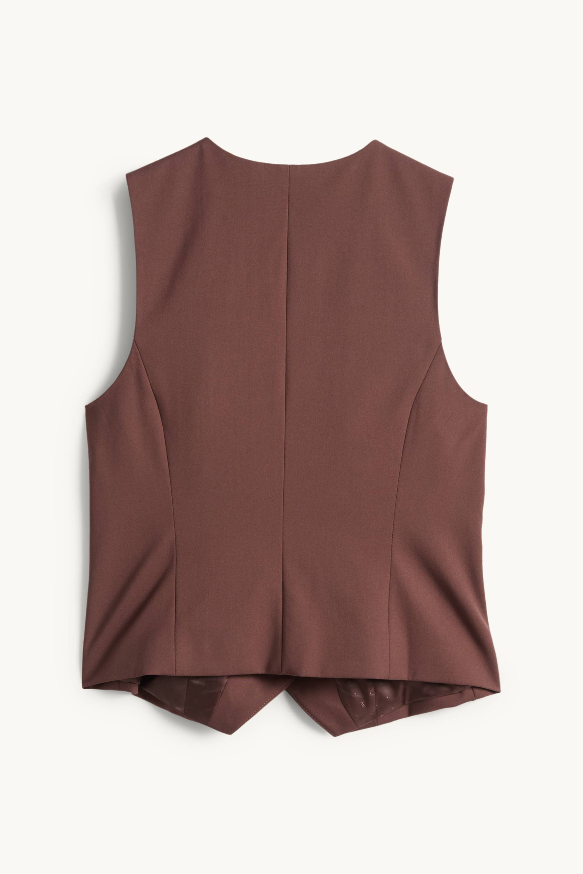 Business waistcoat - regular fit dark brown