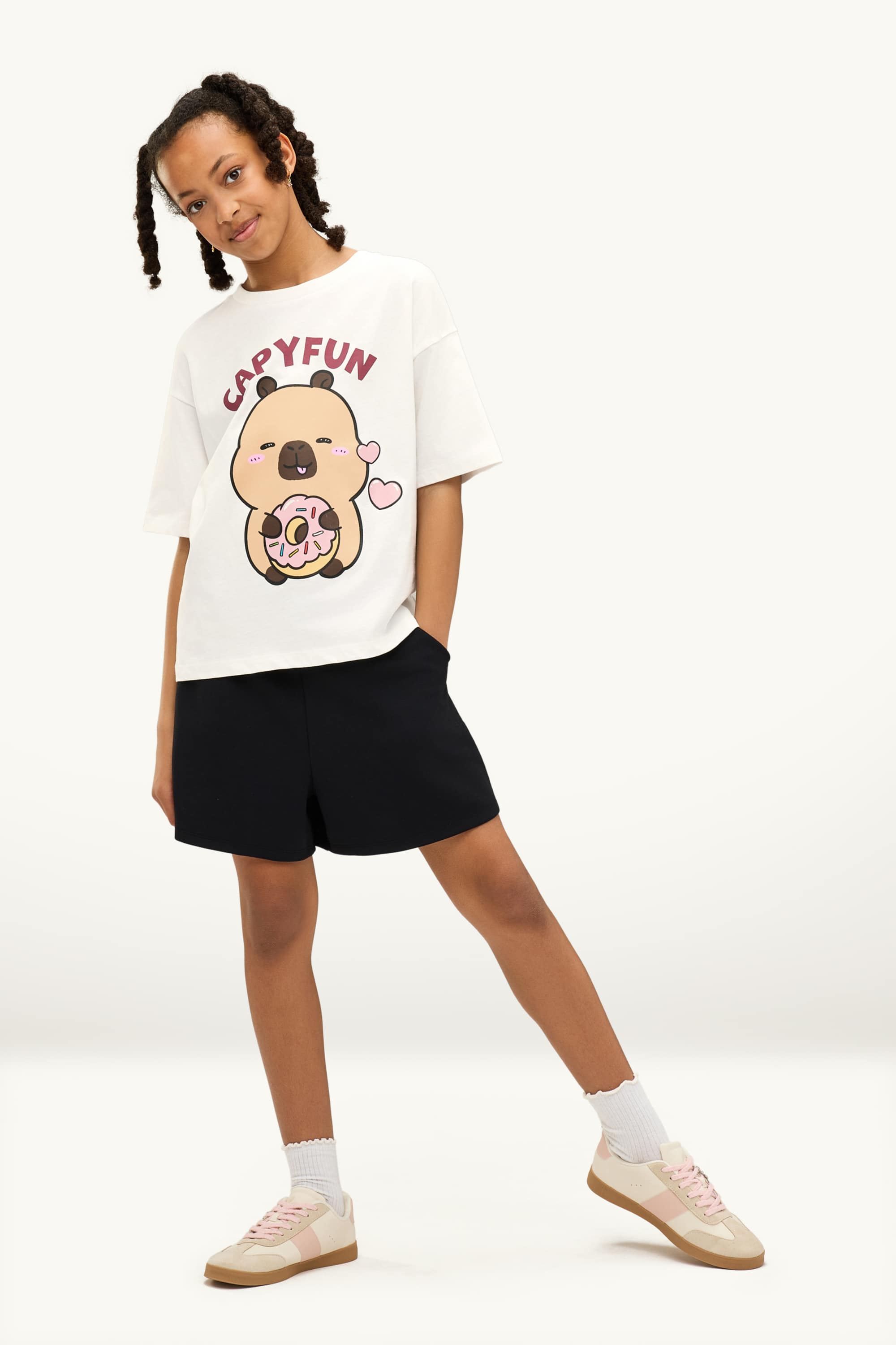 CapyFun - short sleeve T-shirt white