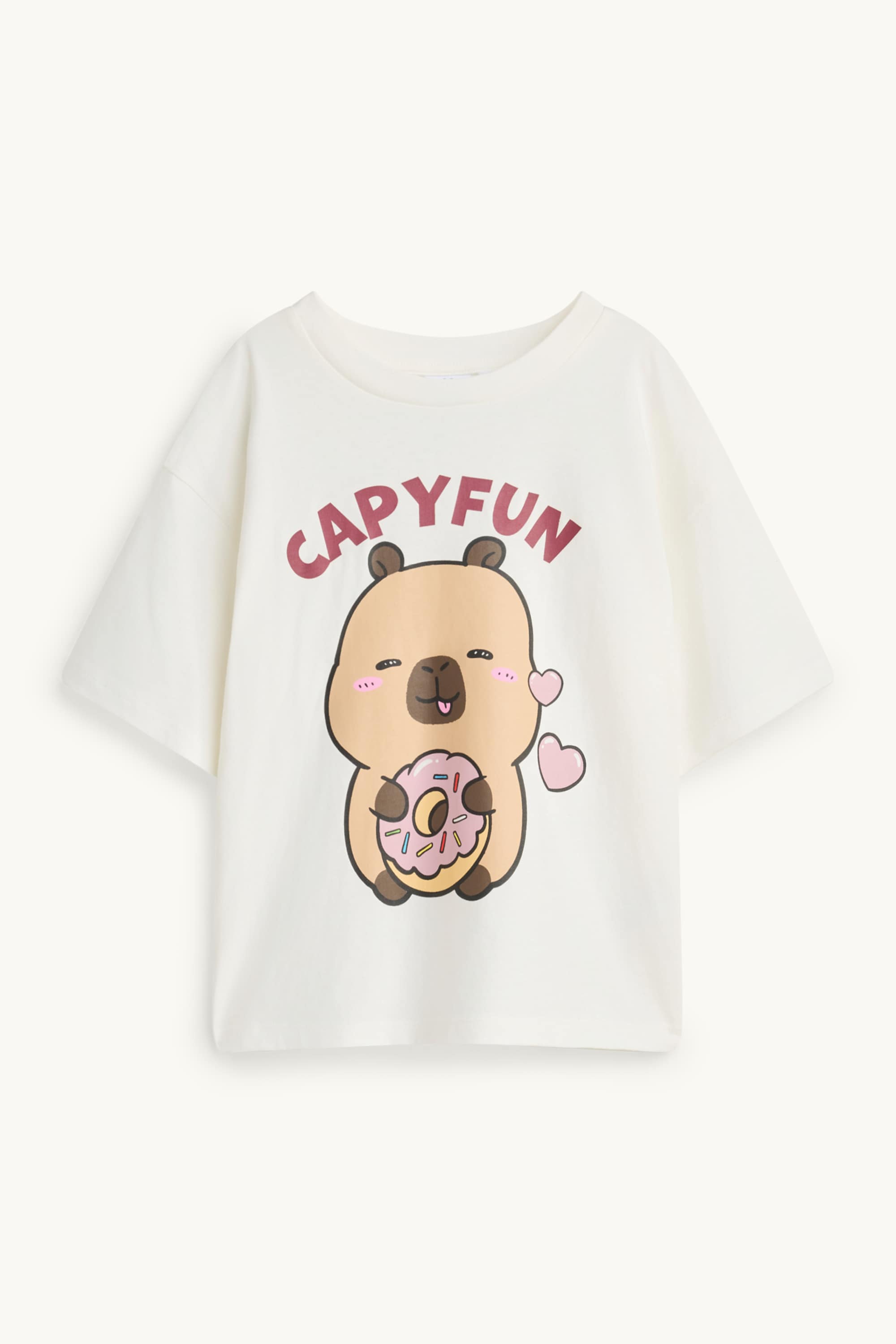 CapyFun - short sleeve T-shirt white