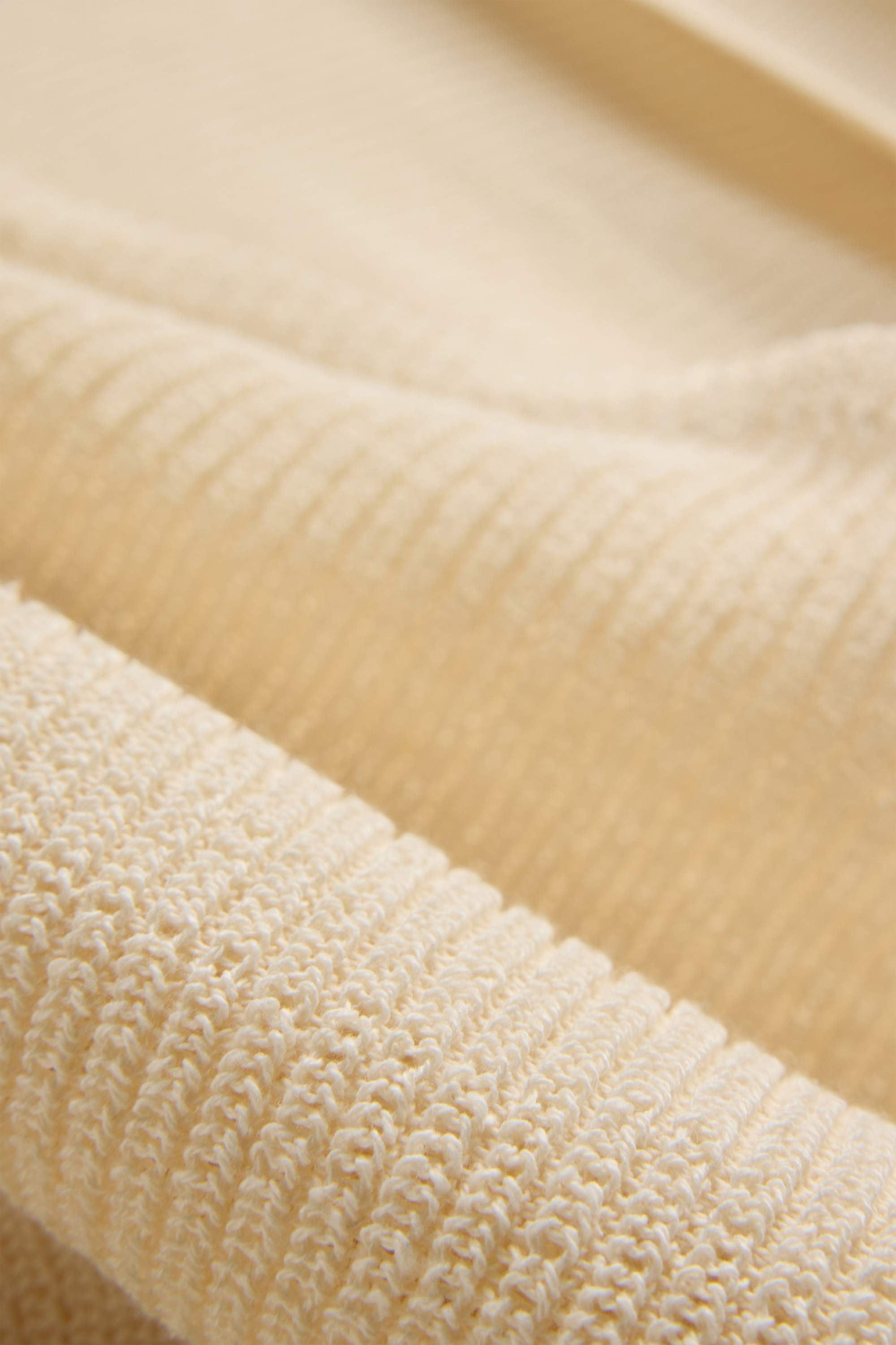 Long cardigan - ribbed light yellow