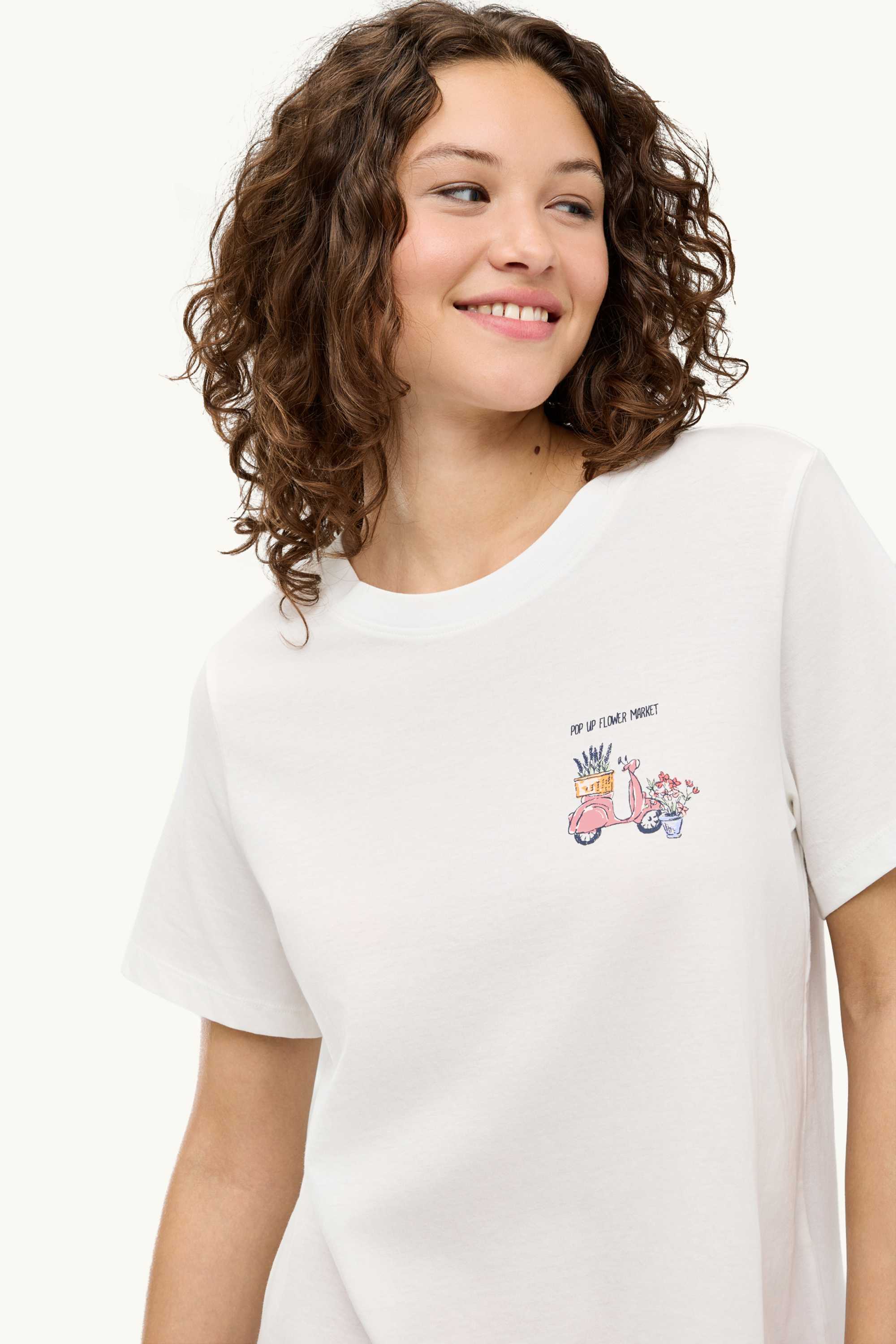 Short pyjamas white / rose