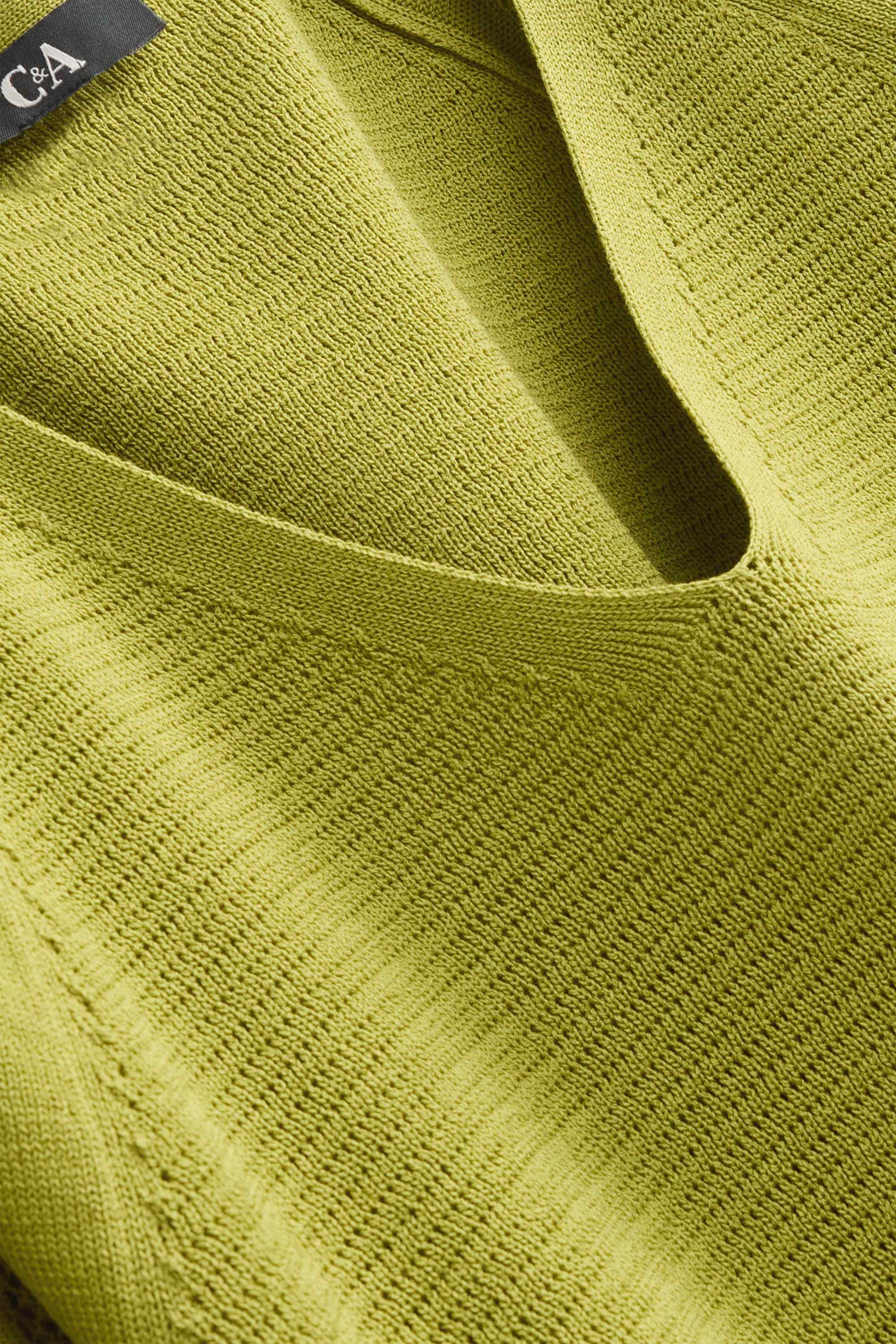 Knitted jumper - short sleeve green
