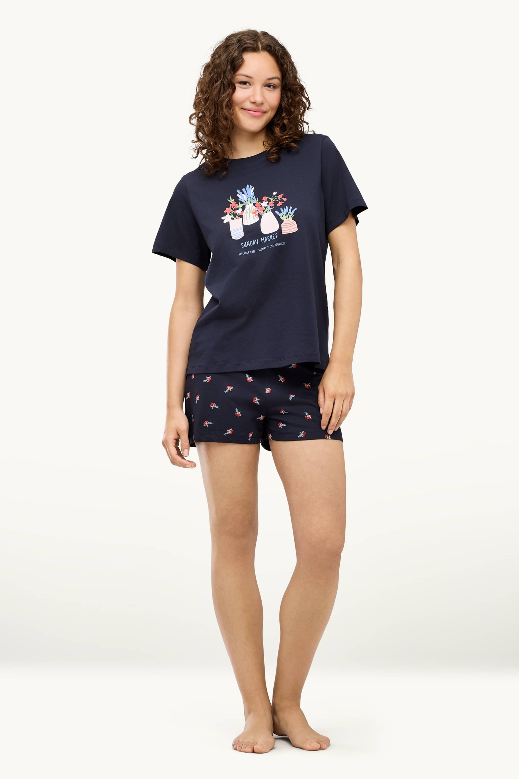 Short pyjamas dark blue