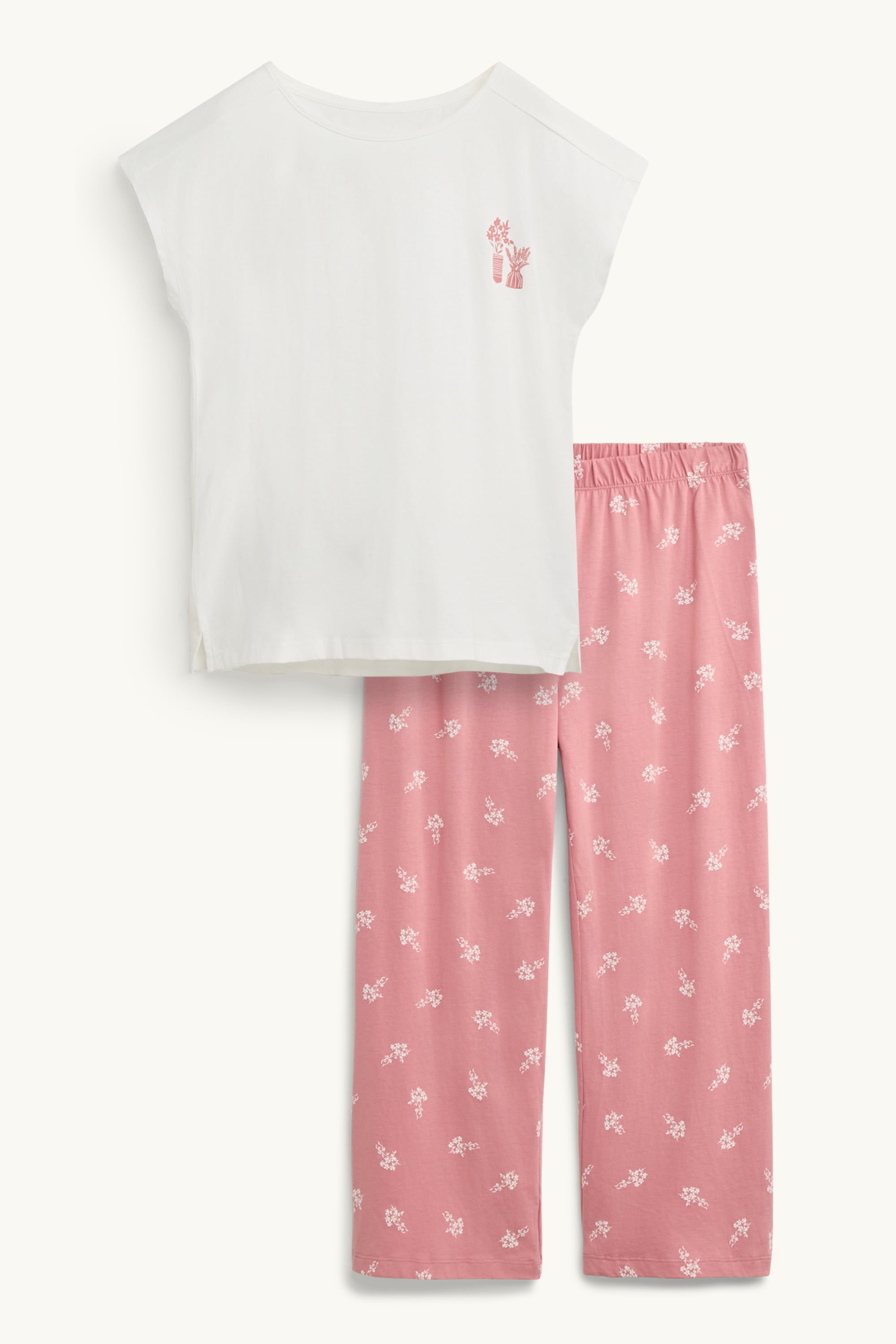 Pyjamas white / rose